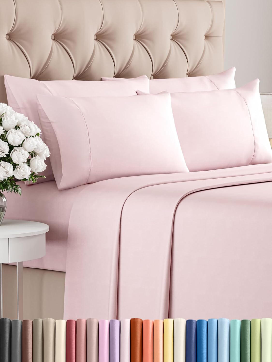 King 6 Piece Sheet Set - Cooling and Breathable Bed Sheets - Hotel Luxury Bed Sheets for Women, Men, Kids & Teens - Bedding with Deep Pockets & Easy Fit - Soft and Wrinkle Free - King Dark Grey Sheets - Image 80