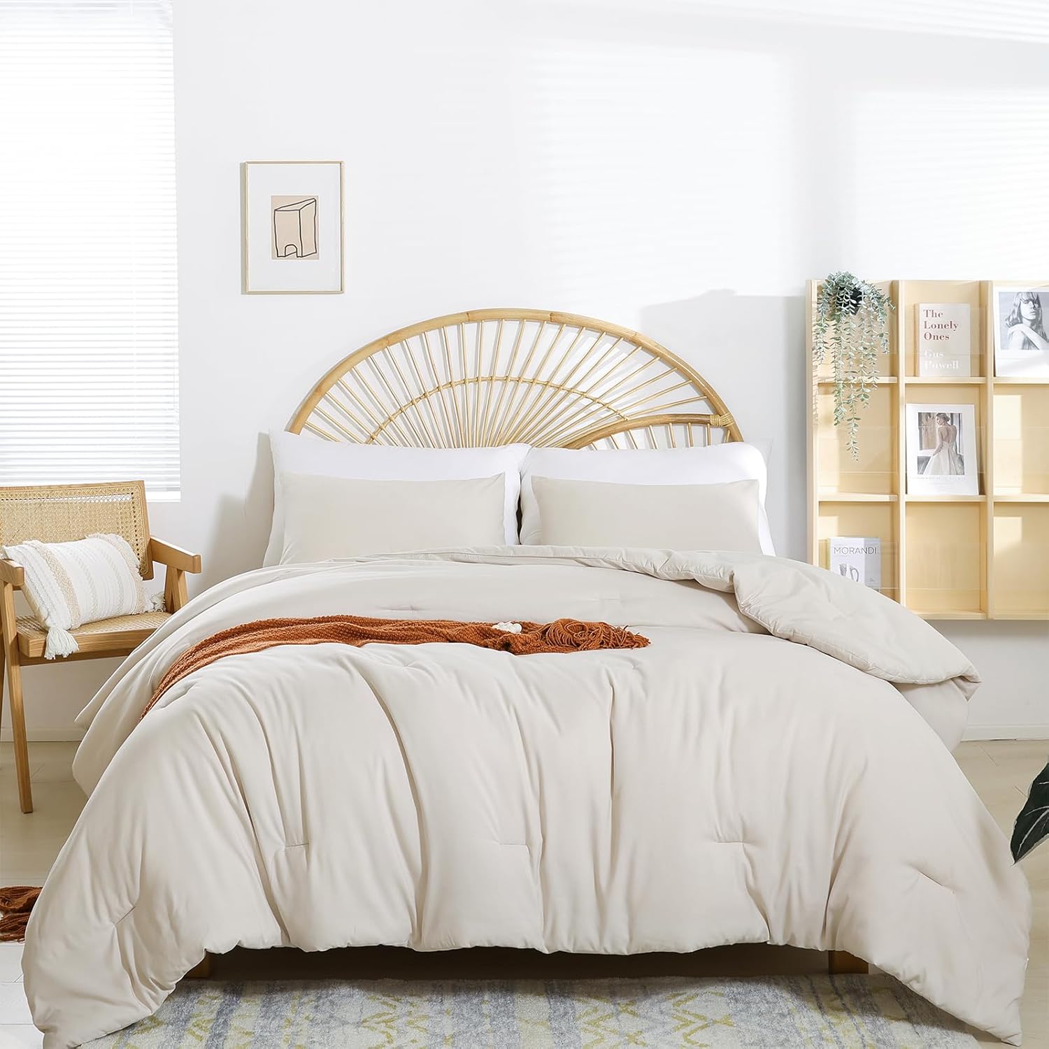 weigelia Pink Comforter Full Size Set – Soft All-Season Bedding with 300GSM Fluffy Microfiber, Includes 2 Matching Pillowcases – Elegant Blush Pink Comforter for Girls, Teens, and Women - Image 7