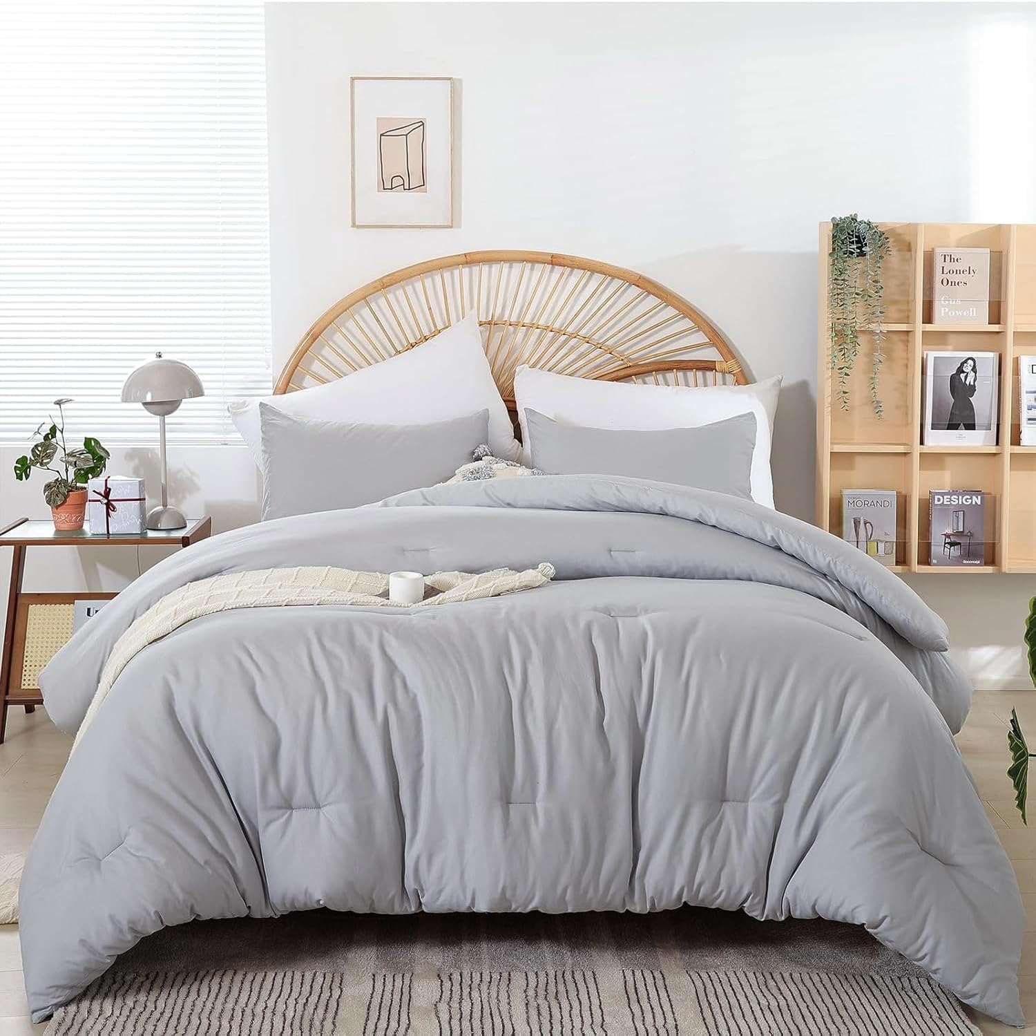 weigelia Pink Comforter Full Size Set – Soft All-Season Bedding with 300GSM Fluffy Microfiber, Includes 2 Matching Pillowcases – Elegant Blush Pink Comforter for Girls, Teens, and Women - Image 11