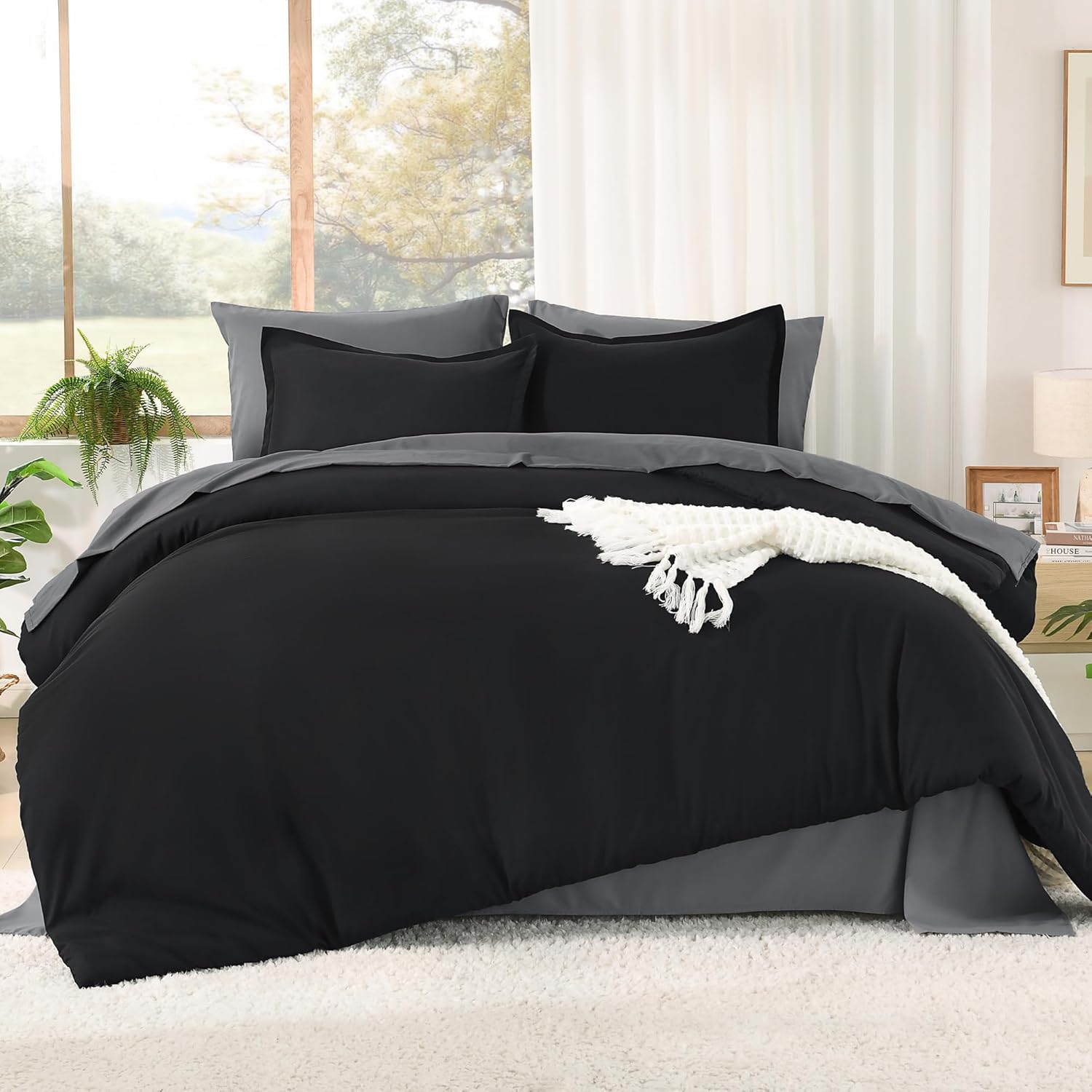 Litanika King Size Comforter Set Dark Emerald Green - 7 Pieces Bed in a Bag King Bedding Comforter Sets, Solid Lightweight Bed Set with Comforter, Sheets, Pillowcases & Shams - Image 11