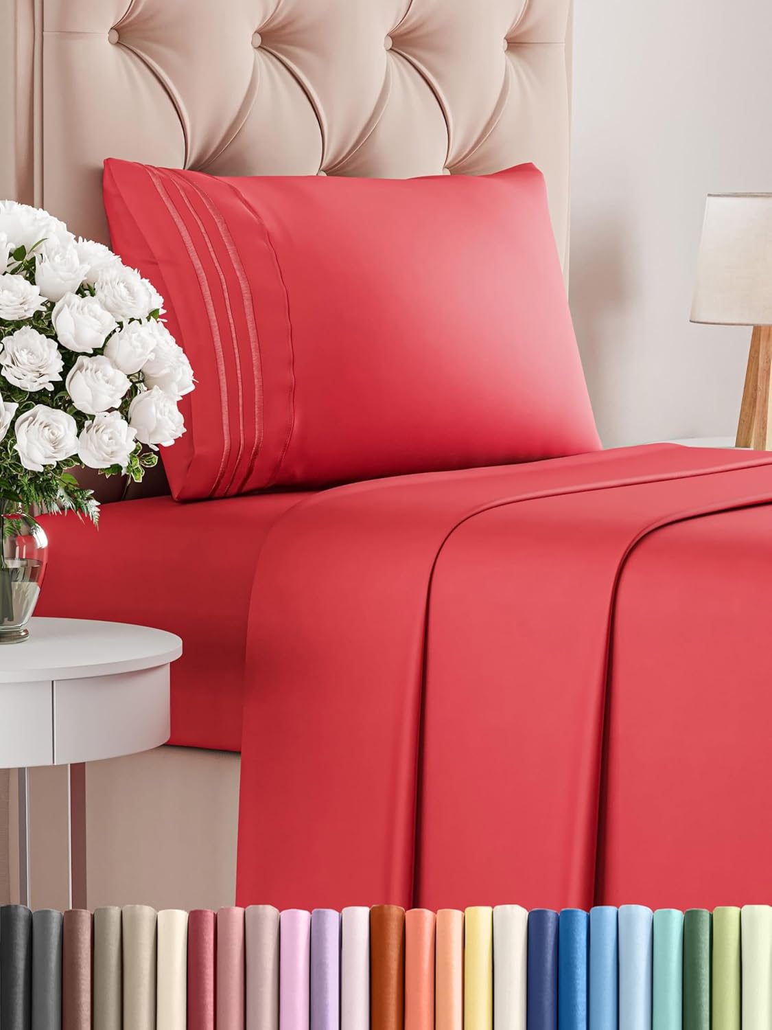 King Size 4 Piece Sheet Set - Comfy Breathable & Cooling Bed Sheets Set - Hotel Luxury Bedding for Women, Men, Kids, Teens, Boys & Girls - Deep Pockets, Soft and Wrinkle Free - Oeko-Tex - French Grey - Image 53