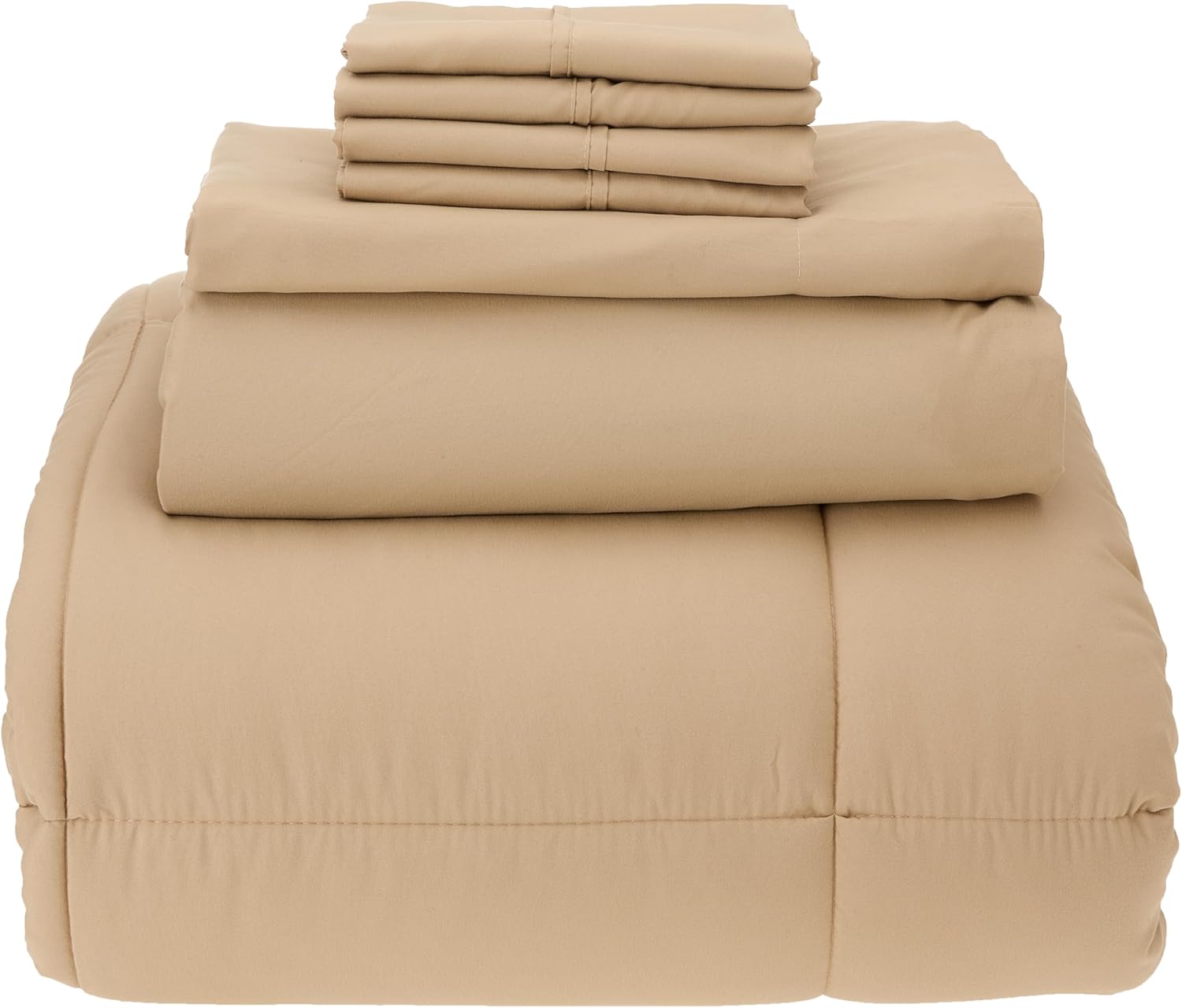 Sweet Home Collection 5 Piece Comforter Set Bag Solid Color All Season Soft Down Alternative Blanket & Luxurious Microfiber Bed Sheets, Black, Twin - Image 118