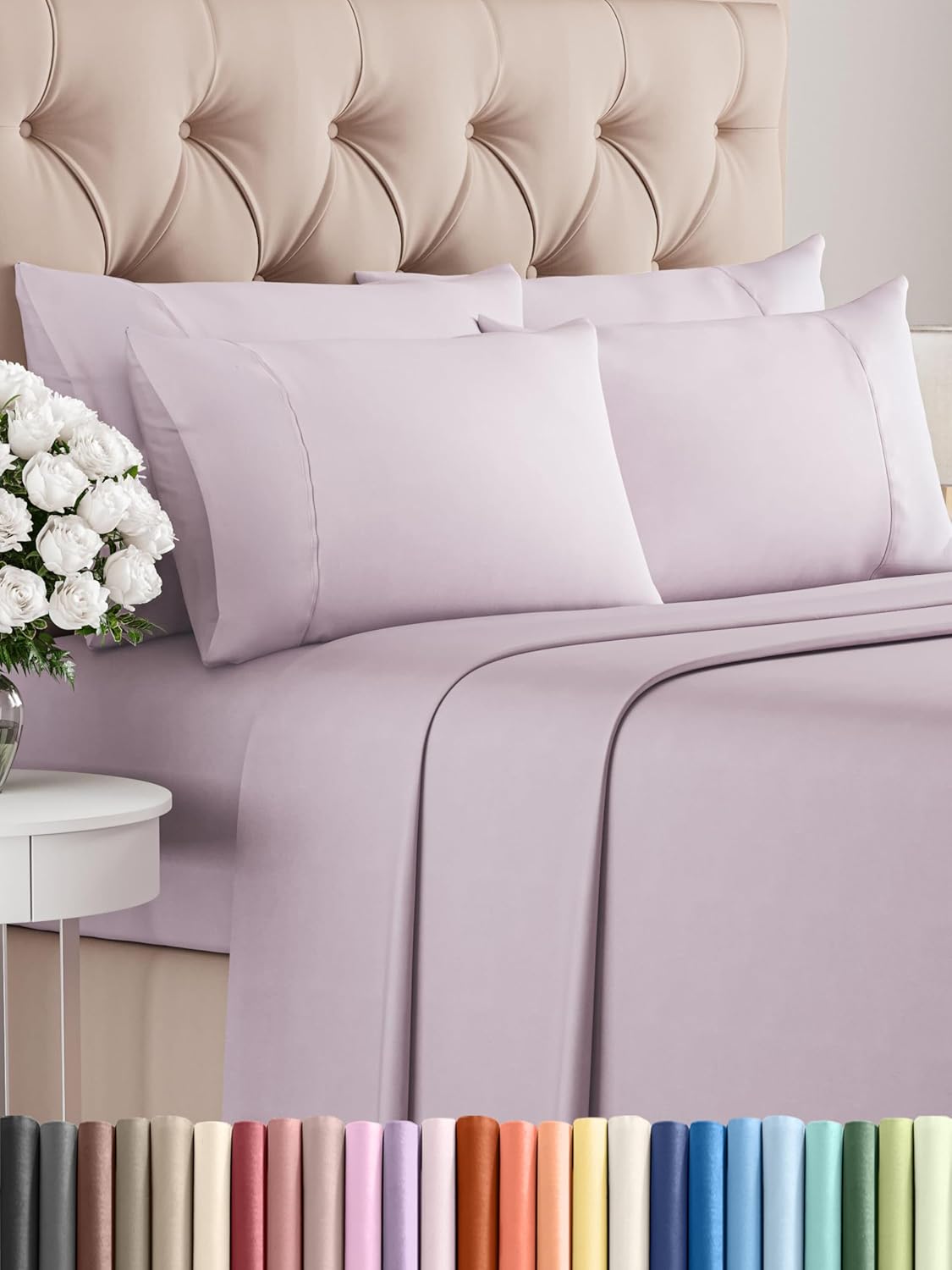 King 6 Piece Sheet Set - Cooling and Breathable Bed Sheets - Hotel Luxury Bed Sheets for Women, Men, Kids & Teens - Bedding with Deep Pockets & Easy Fit - Soft and Wrinkle Free - King Dark Grey Sheets - Image 83