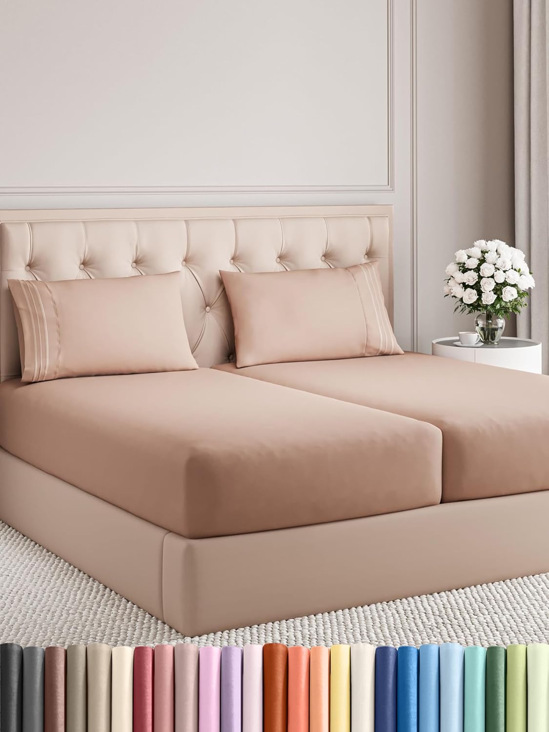 Queen Size 4 Piece Sheet Set - Comfy Breathable & Cooling Bed Sheets Set - Hotel Luxury Bedding for Women, Men, Kids, Teens, Boys & Girls - Deep Pockets, Soft and Wrinkle Free - Oeko-Tex - Sage Green - Image 141