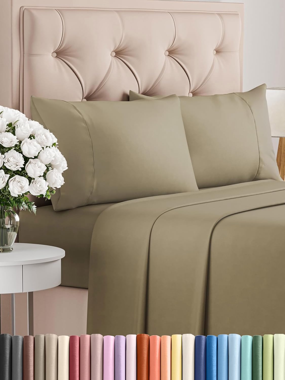 King 6 Piece Sheet Set - Cooling and Breathable Bed Sheets - Hotel Luxury Bed Sheets for Women, Men, Kids & Teens - Bedding with Deep Pockets & Easy Fit - Soft and Wrinkle Free - King Dark Grey Sheets - Image 47