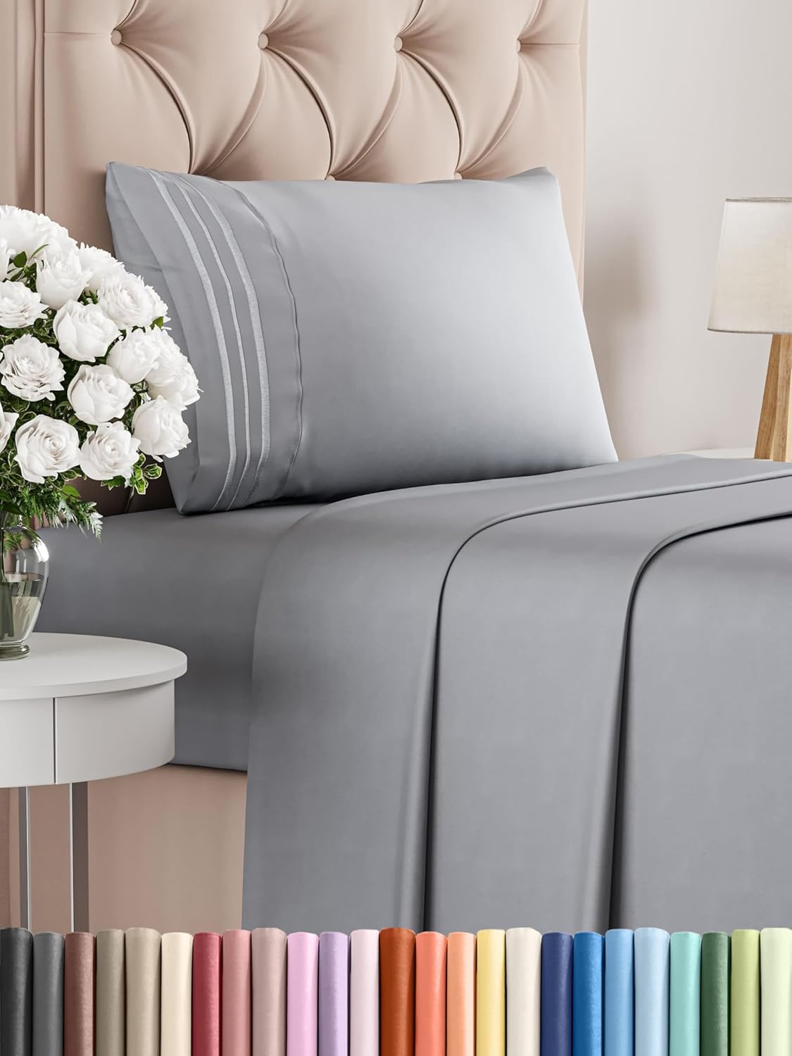 Queen Size 4 Piece Sheet Set - Comfy Breathable & Cooling Bed Sheets Set - Hotel Luxury Bedding for Women, Men, Kids, Teens, Boys & Girls - Deep Pockets, Soft and Wrinkle Free - Oeko-Tex - Sage Green - Image 11