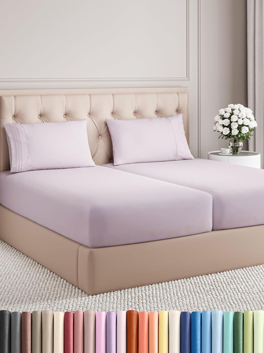 Queen Size 4 Piece Sheet Set - Comfy Breathable & Cooling Bed Sheets Set - Hotel Luxury Bedding for Women, Men, Kids, Teens, Boys & Girls - Deep Pockets, Soft and Wrinkle Free - Oeko-Tex - Sage Green - Image 139