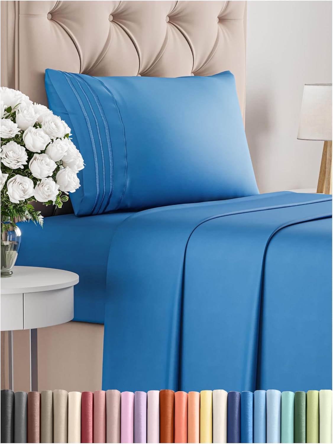 King Size 4 Piece Sheet Set - Comfy Breathable & Cooling Bed Sheets Set - Hotel Luxury Bedding for Women, Men, Kids, Teens, Boys & Girls - Deep Pockets, Soft and Wrinkle Free - Oeko-Tex - French Grey - Image 28