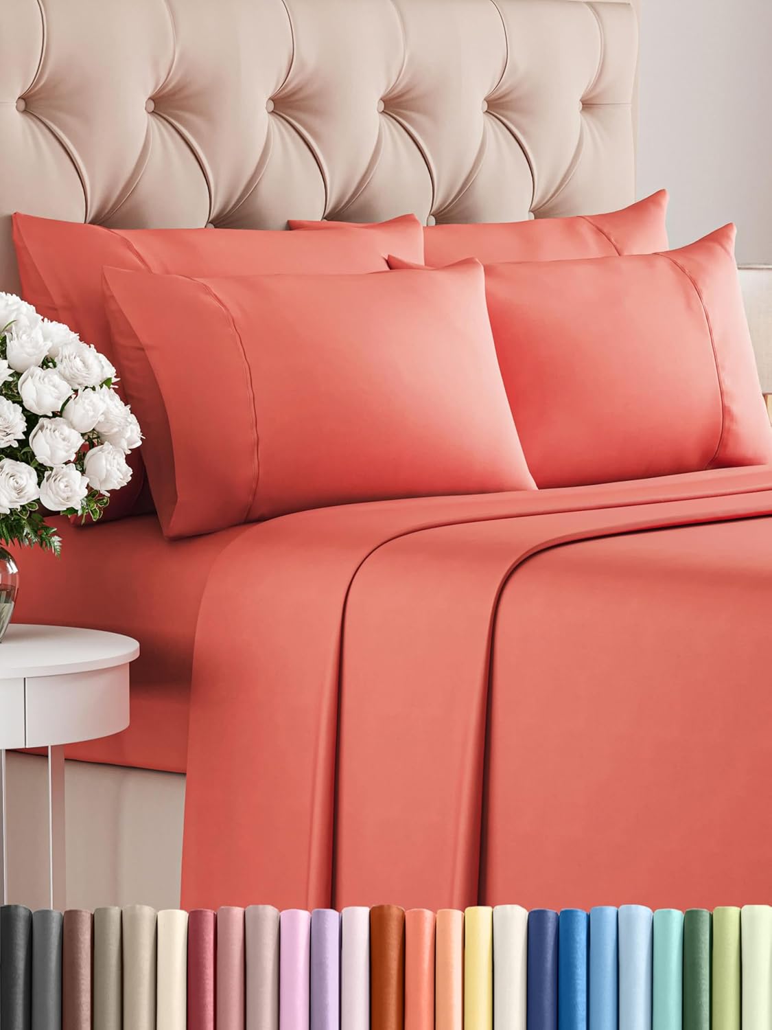 King 6 Piece Sheet Set - Cooling and Breathable Bed Sheets - Hotel Luxury Bed Sheets for Women, Men, Kids & Teens - Bedding with Deep Pockets & Easy Fit - Soft and Wrinkle Free - King Dark Grey Sheets - Image 86