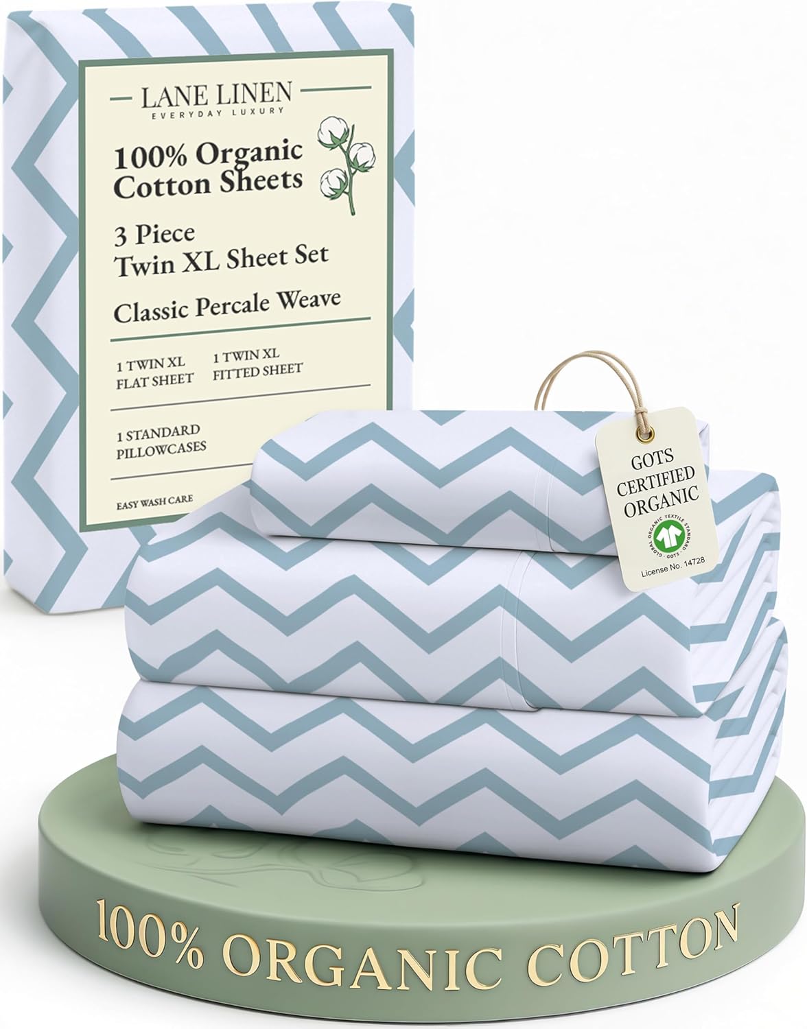 LANE LINEN 100% Organic Cotton King Size Sheets Set, Soft & Comfy All Season Breathable Sheets King Size, Percale Weave Fully Elasticized Eco Friendly Naturally Cooling King White Bed Sheets - Image 49