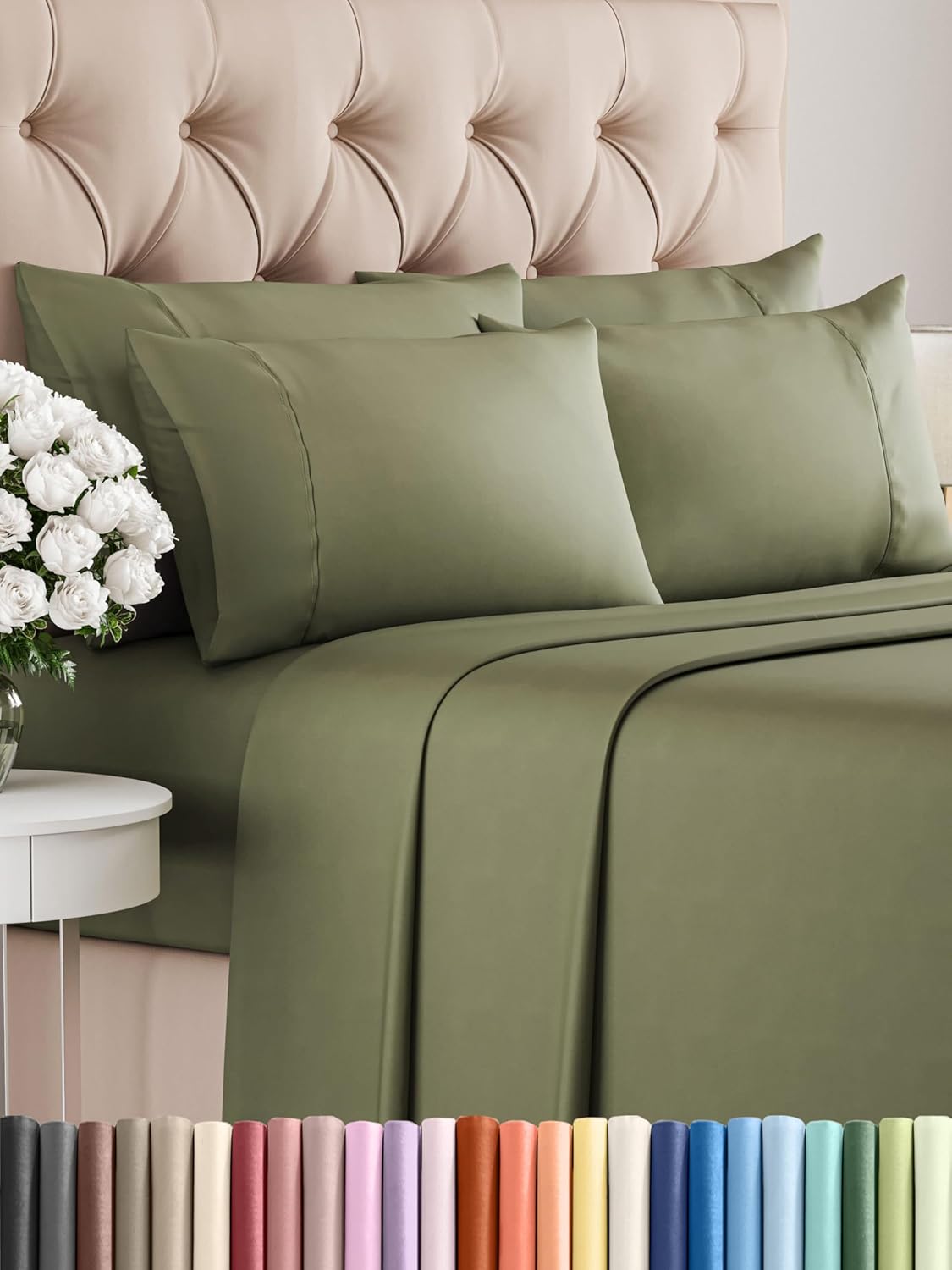 King 6 Piece Sheet Set - Cooling and Breathable Bed Sheets - Hotel Luxury Bed Sheets for Women, Men, Kids & Teens - Bedding with Deep Pockets & Easy Fit - Soft and Wrinkle Free - King Dark Grey Sheets - Image 78