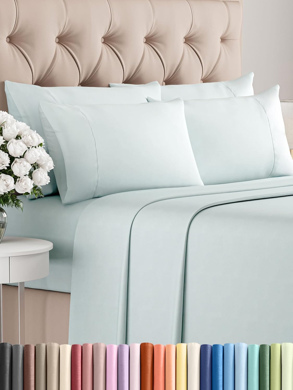 King 6 Piece Sheet Set - Cooling and Breathable Bed Sheets - Hotel Luxury Bed Sheets for Women, Men, Kids & Teens - Bedding with Deep Pockets & Easy Fit - Soft and Wrinkle Free - King Dark Grey Sheets - Image 65