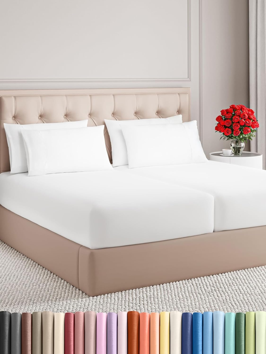 King 6 Piece Sheet Set - Cooling and Breathable Bed Sheets - Hotel Luxury Bed Sheets for Women, Men, Kids & Teens - Bedding with Deep Pockets & Easy Fit - Soft and Wrinkle Free - King Dark Grey Sheets - Image 101