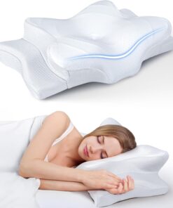 Ultra Pain Relief Cooling Pillow for Neck Support, Adjustable Cervical Pillow Cozy Sleeping, Odorless Ergonomic Contour Memory Foam Pillows, Orthopedic Bed Pillow for Side Back Stomach Sleeper