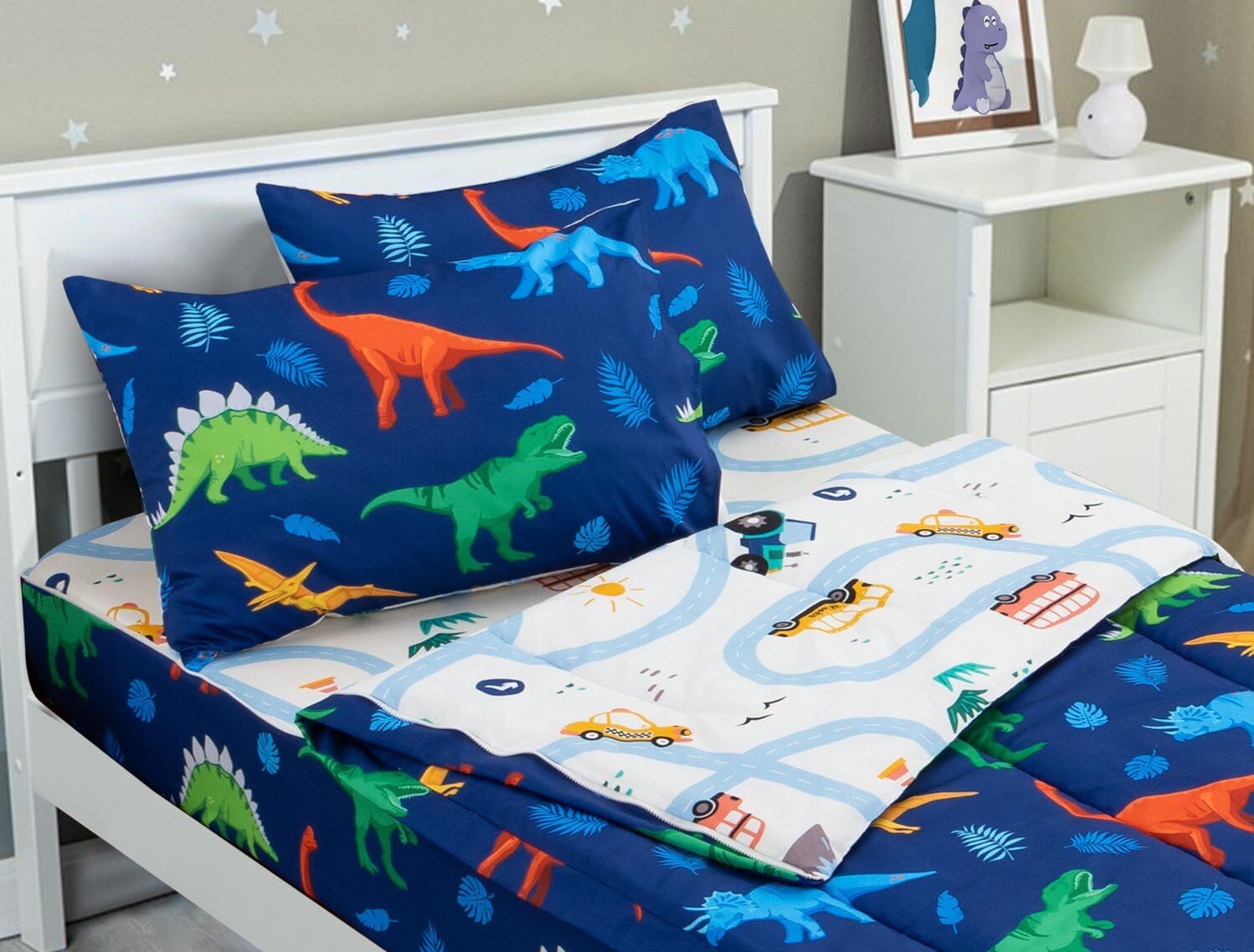 Meeting Story 3pcs Kids Comforter Sets Zipper Bedding Set for Girls,Twin Kid Bedding Set Rainbow Comforter Flower Bedding for Kid,All in one Zipper Bedding(Beige,Twin) - Image 10