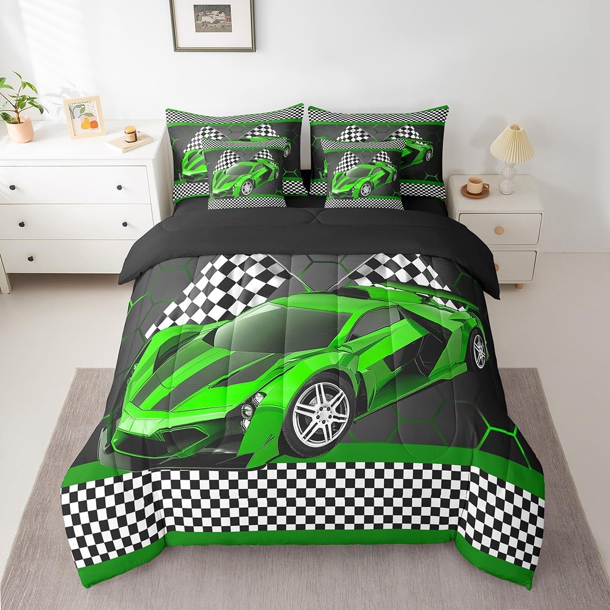 Feelyou Gamer Bedding Set Gamepad Comforter Set with Sheets 7 Piece for Boys Gaming Gifts Bed in a Bag Full Game Controller Red Bed Set with Comforter,Sheets,Cushion Covers - Image 16