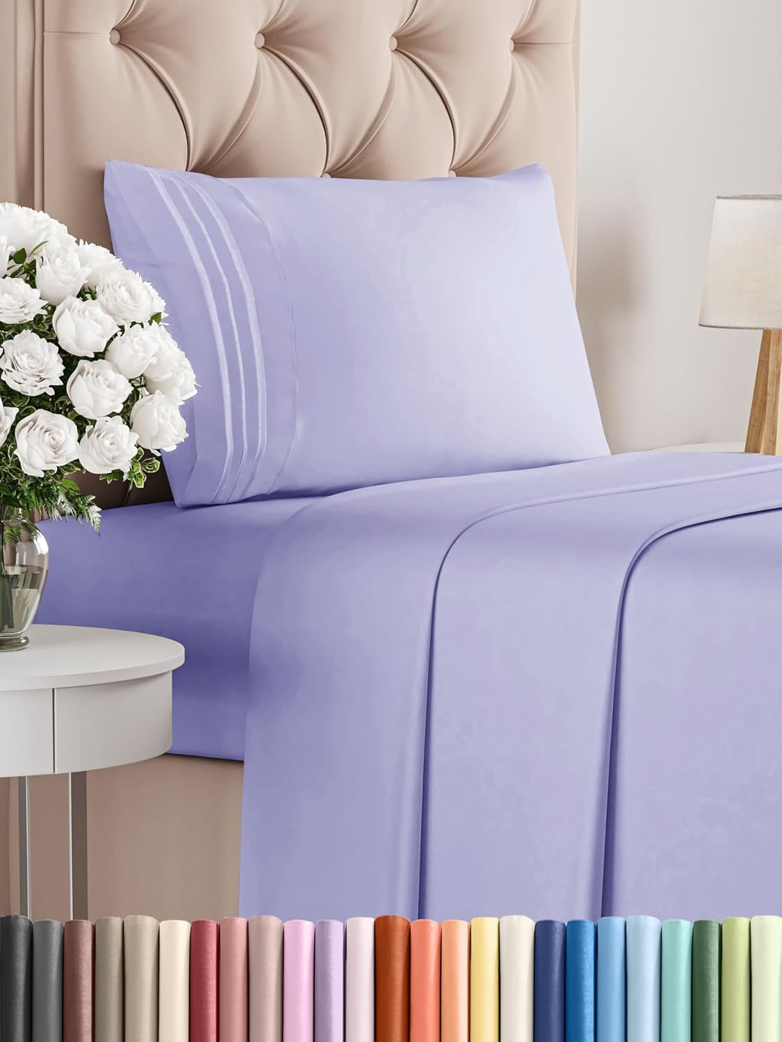 Queen Size 4 Piece Sheet Set - Comfy Breathable & Cooling Bed Sheets Set - Hotel Luxury Bedding for Women, Men, Kids, Teens, Boys & Girls - Deep Pockets, Soft and Wrinkle Free - Oeko-Tex - Sage Green - Image 41