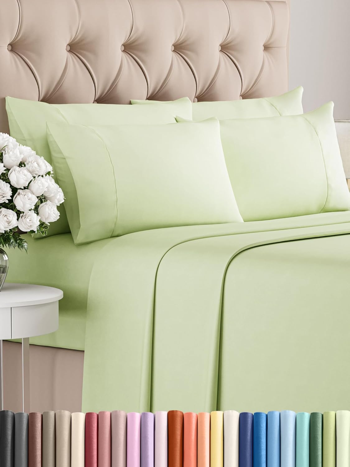 King 6 Piece Sheet Set - Cooling and Breathable Bed Sheets - Hotel Luxury Bed Sheets for Women, Men, Kids & Teens - Bedding with Deep Pockets & Easy Fit - Soft and Wrinkle Free - King Dark Grey Sheets - Image 77