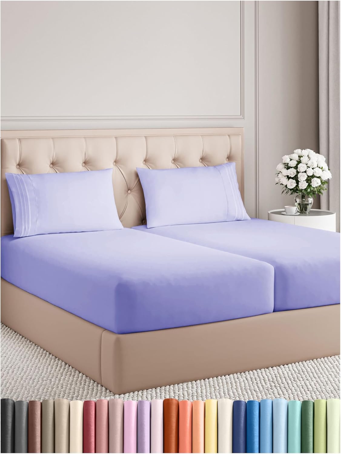 Queen Size 4 Piece Sheet Set - Comfy Breathable & Cooling Bed Sheets Set - Hotel Luxury Bedding for Women, Men, Kids, Teens, Boys & Girls - Deep Pockets, Soft and Wrinkle Free - Oeko-Tex - Sage Green - Image 138