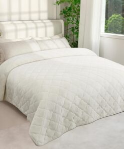 Velvet Quilt Set King Size - Luxury Lightweight Velvet Bed Comforter & 2 Pillow Shams | Oversized Coverlet Bedspread 3 Piece | Oeko-TEX All Season Bedding Cream White
