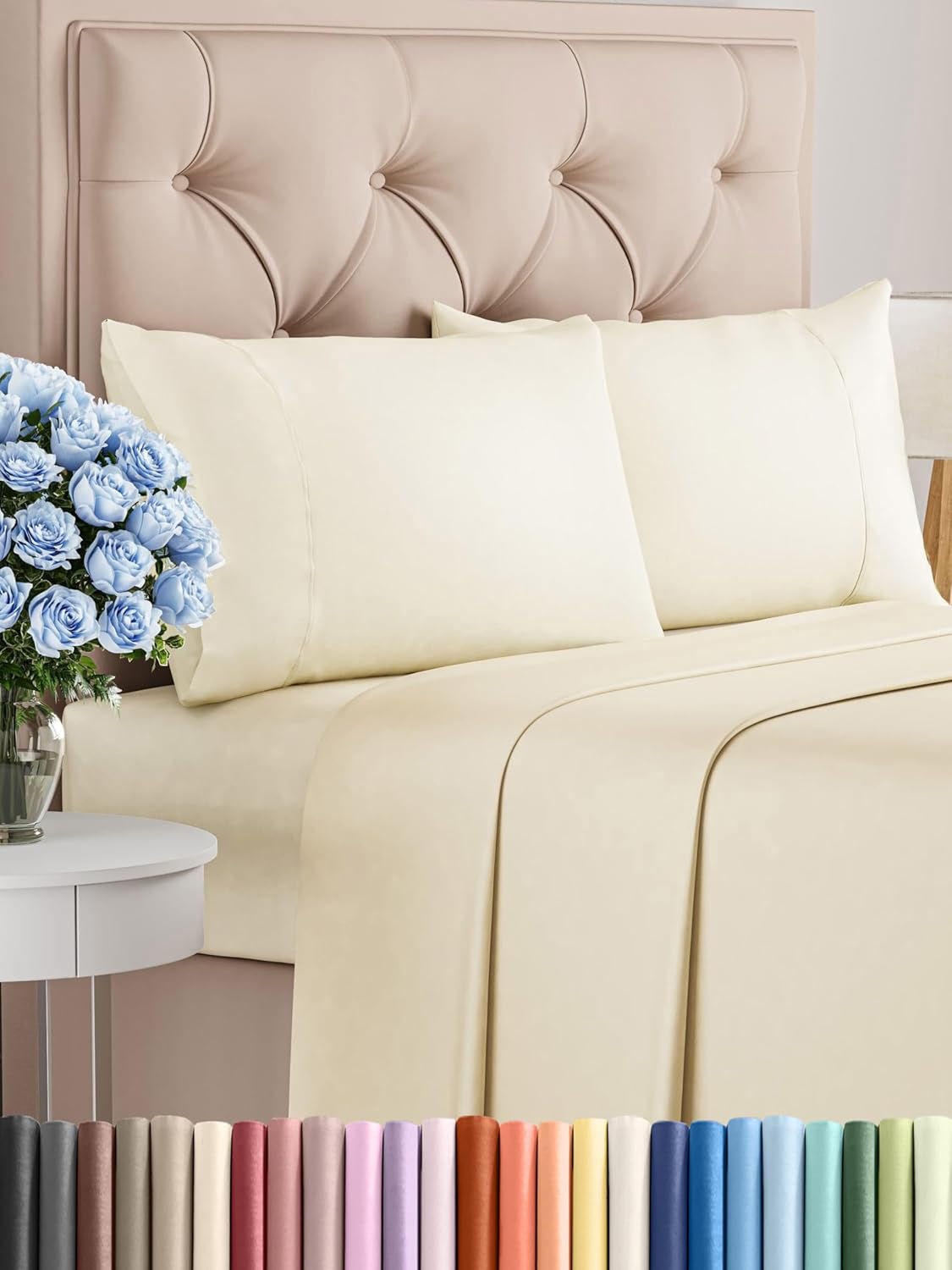 King 6 Piece Sheet Set - Cooling and Breathable Bed Sheets - Hotel Luxury Bed Sheets for Women, Men, Kids & Teens - Bedding with Deep Pockets & Easy Fit - Soft and Wrinkle Free - King Dark Grey Sheets - Image 14