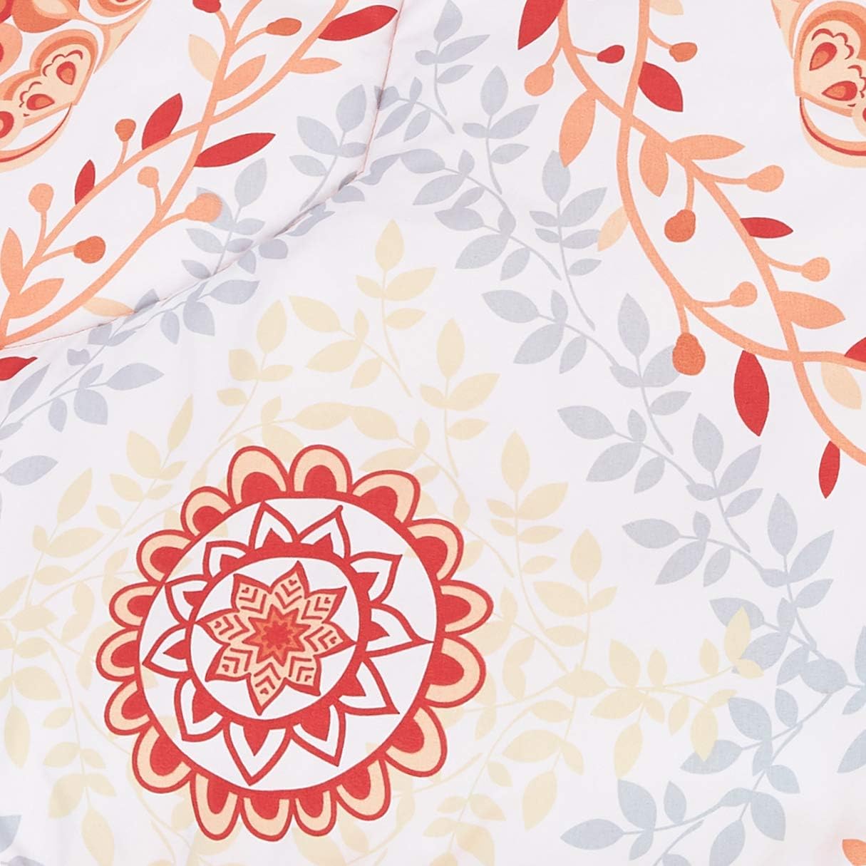 Amazon Basics Twin/Twin XL Comforter Set with Printed Sheets, 5-Piece Coral Medallion Bedding, Lightweight Microfiber Bed-in-a-Bag - Image 6