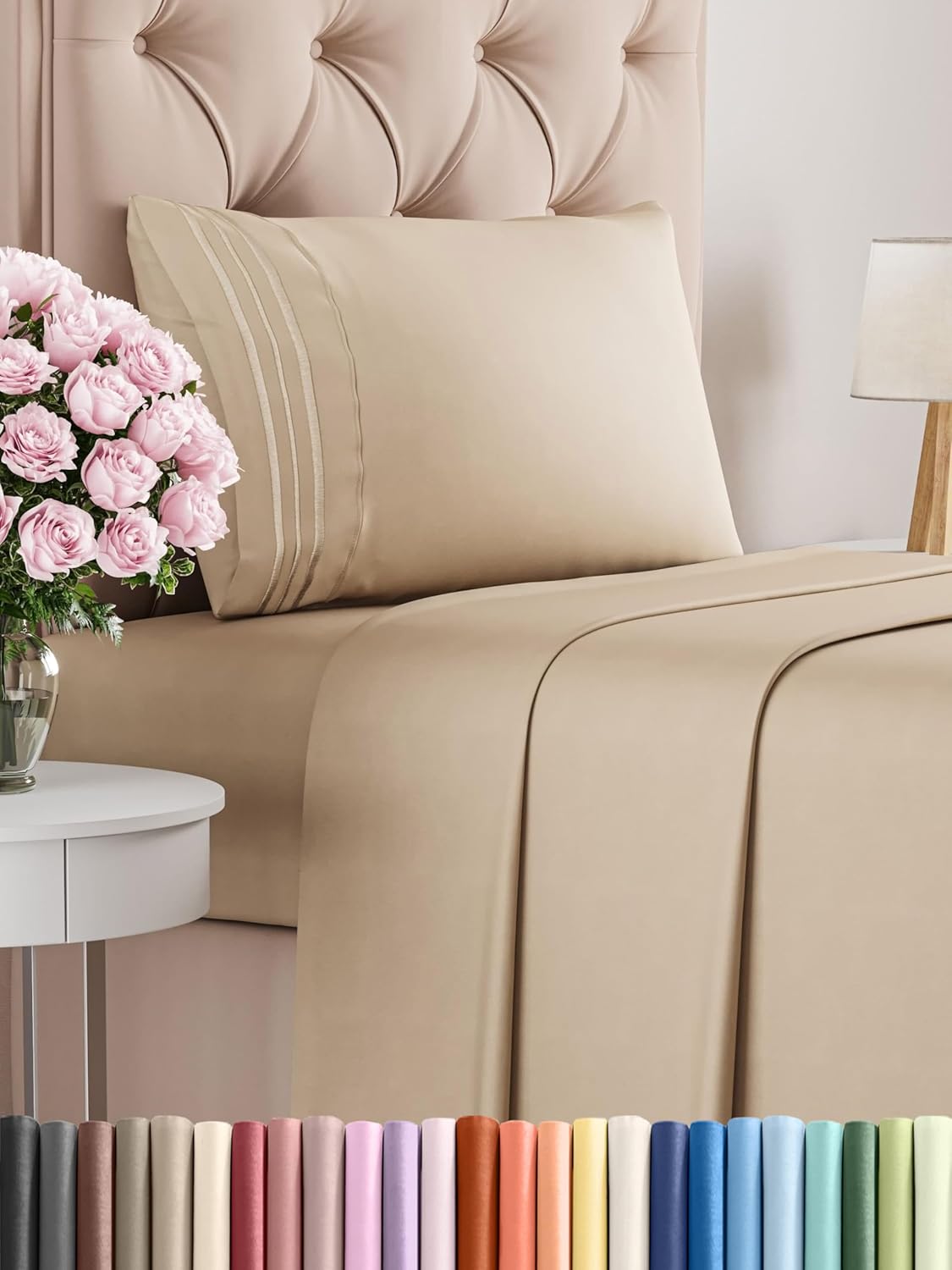 Queen Size 4 Piece Sheet Set - Comfy Breathable & Cooling Bed Sheets Set - Hotel Luxury Bedding for Women, Men, Kids, Teens, Boys & Girls - Deep Pockets, Soft and Wrinkle Free - Oeko-Tex - Sage Green - Image 16