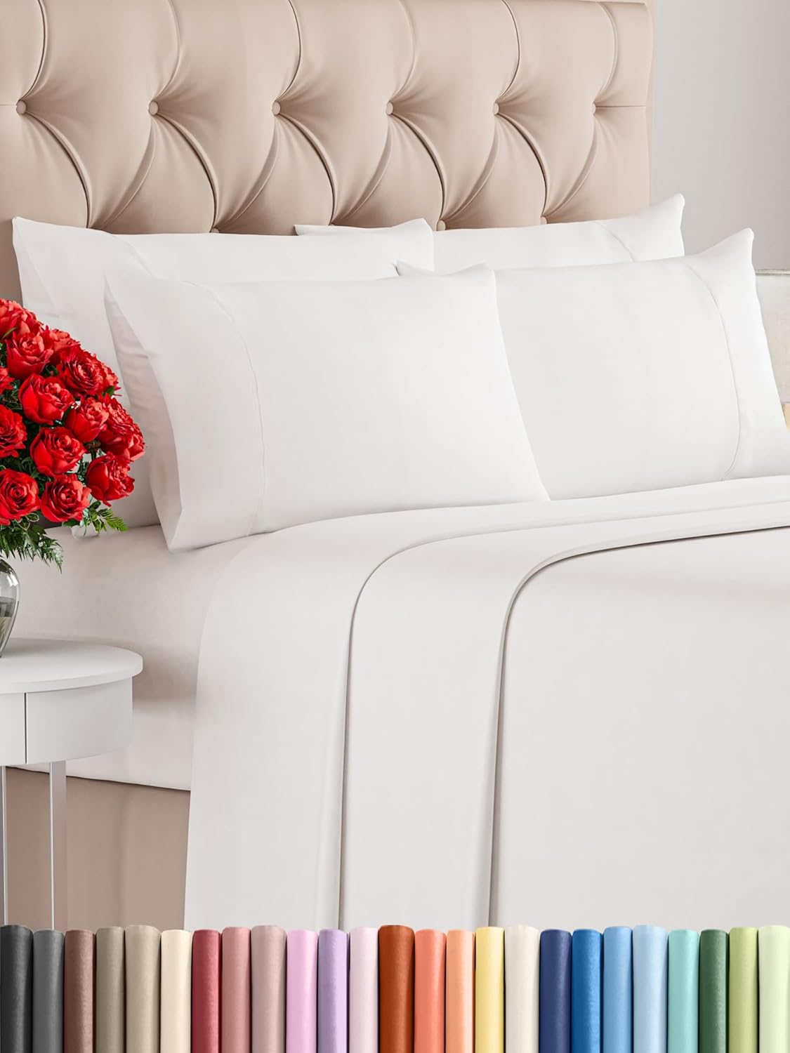 King 6 Piece Sheet Set - Cooling and Breathable Bed Sheets - Hotel Luxury Bed Sheets for Women, Men, Kids & Teens - Bedding with Deep Pockets & Easy Fit - Soft and Wrinkle Free - King Dark Grey Sheets - Image 53