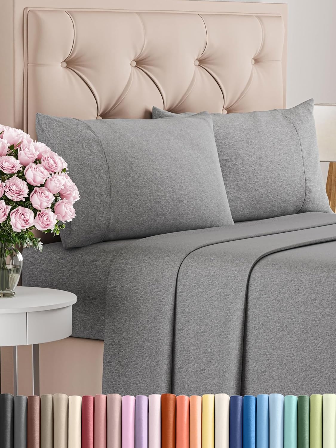 Queen Size 4 Piece Sheet Set - Comfy Breathable & Cooling Bed Sheets Set - Hotel Luxury Bedding for Women, Men, Kids, Teens, Boys & Girls - Deep Pockets, Soft and Wrinkle Free - Oeko-Tex - Sage Green - Image 60