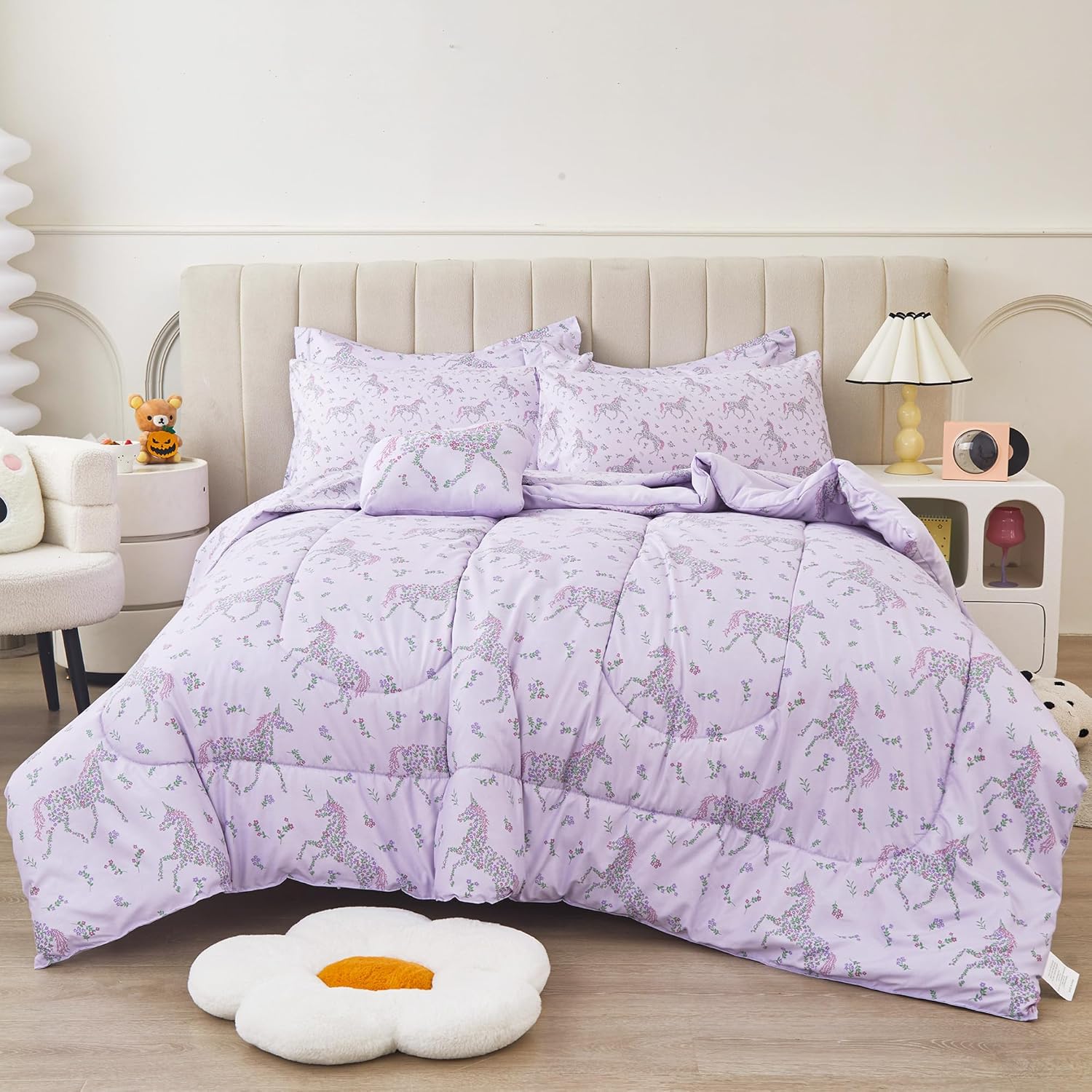 Mooreeke Full Size Comforter Sets for Boys Kids, 8 Pieces Bed in a Bag Racing Car Bedding Comforter Sheet Set with Shams and Decorative Toy Pillow, Ultral Soft Microfiber Kids Bed Set - Image 17