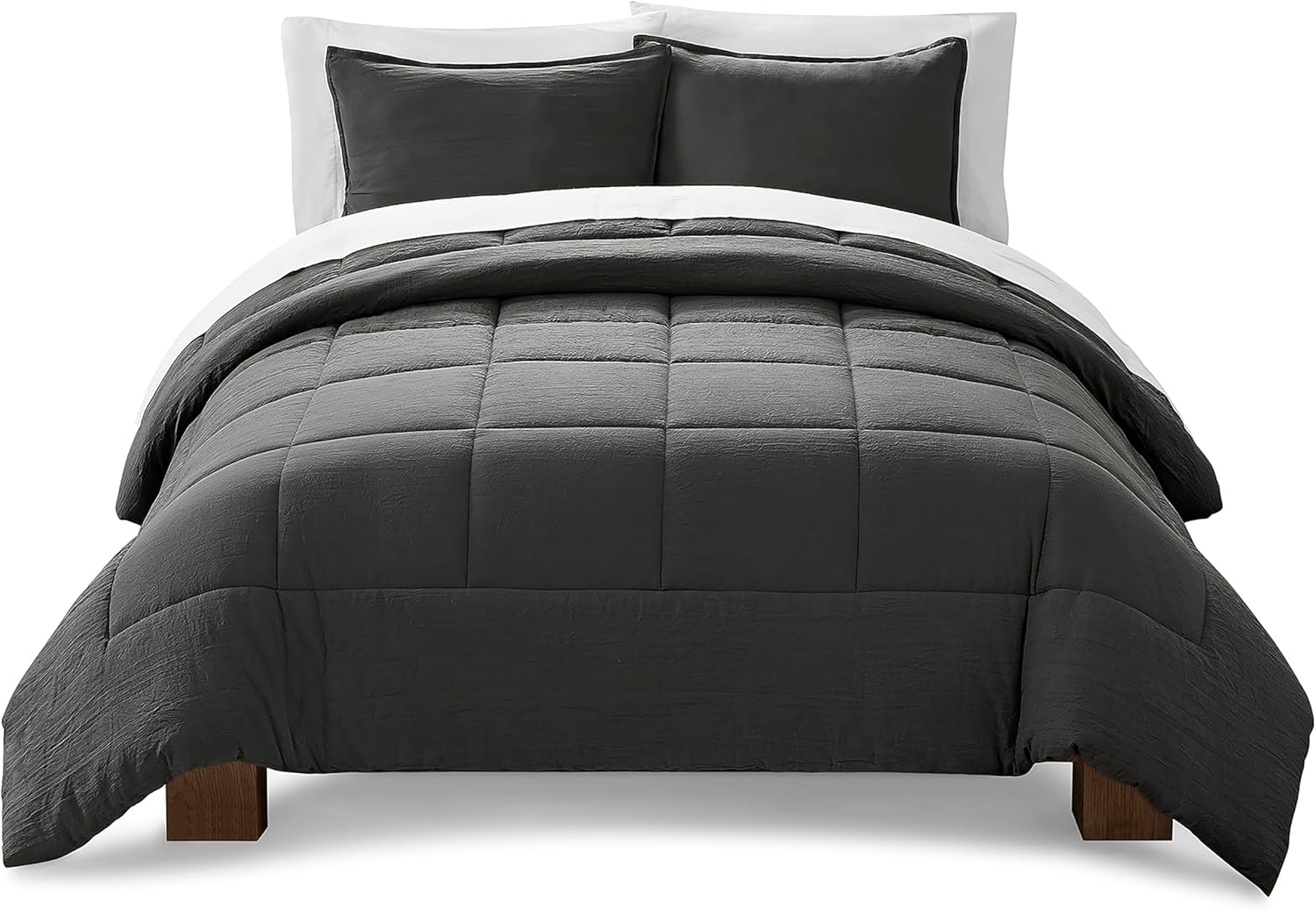 UGG Full/Queen Comforter Set with 2 Pillow Shams, Lightweight Down Alternative Blanket, Reversible Cozy Warm All Season Washable, Hypoallergenic Bedding Set, Navy Blue (Leonora) - Image 11