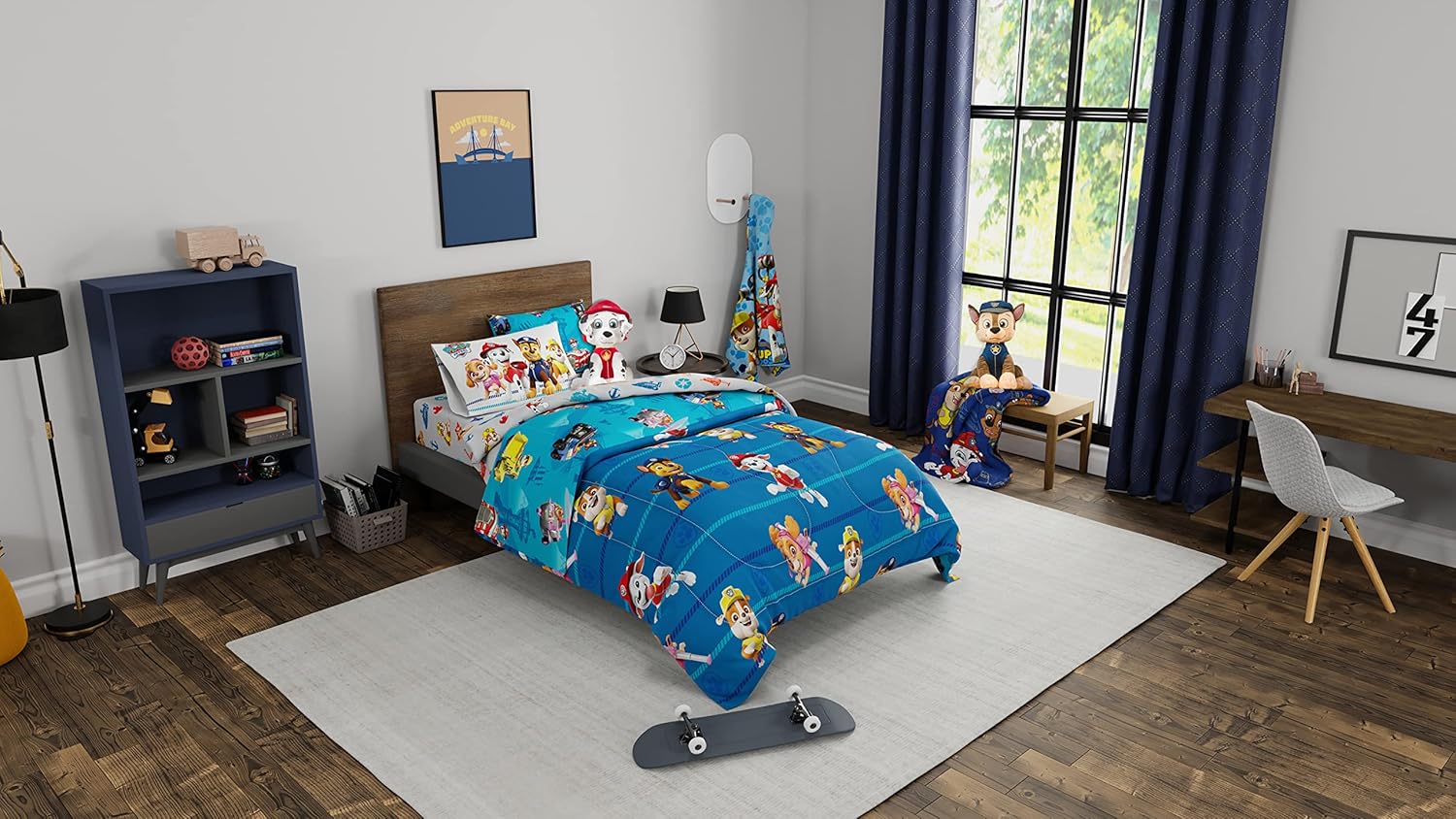 Paw Patrol Kids Bedding Super Soft Comforter and Sheet Set with Sham, 5 Piece Twin Size, (100% Officially Licensed Nickelodeon Product) By Franco - Image 6