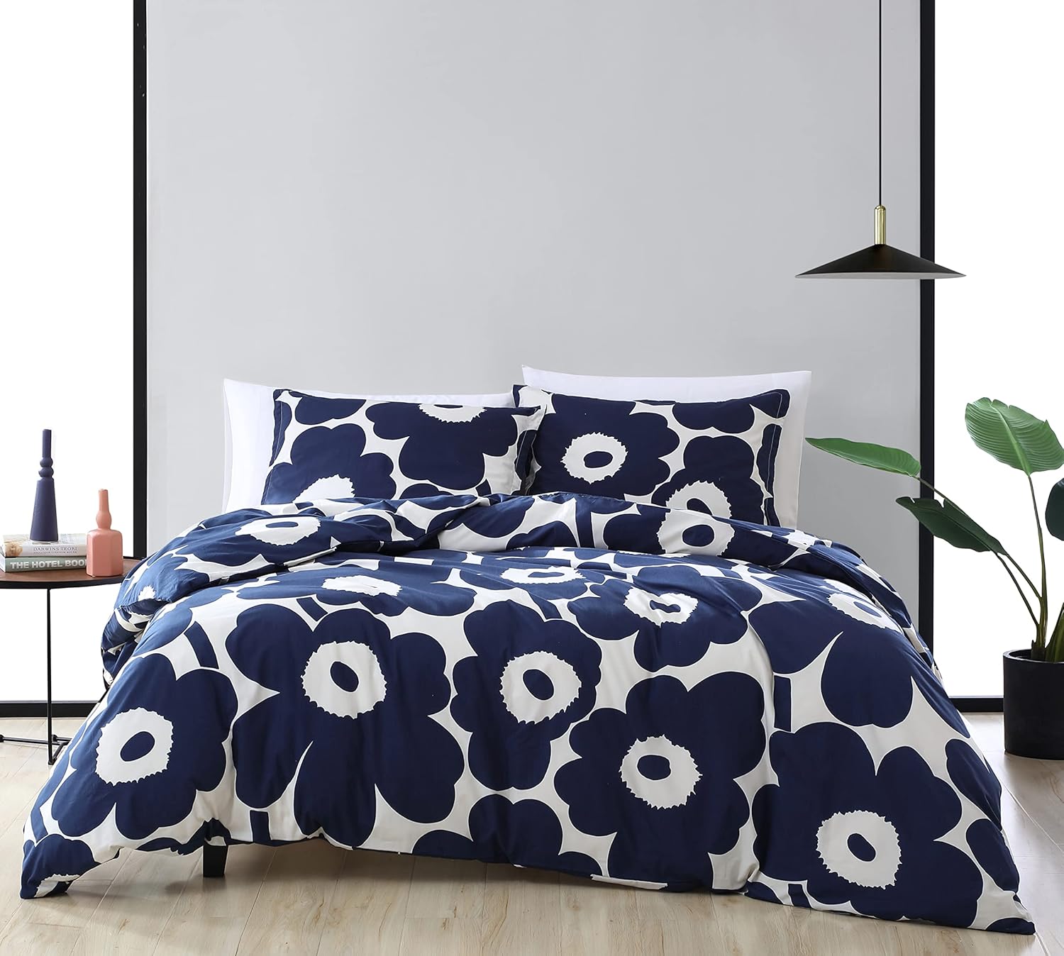 MARIMEKKO - King Comforter Set, 100% Cotton Bedding with a Naturally Soft Feel, Medium Weight for Year Round Comfort, 3 Piece Bed Set with Matching Pillowcases (Unikko Red) - Image 7