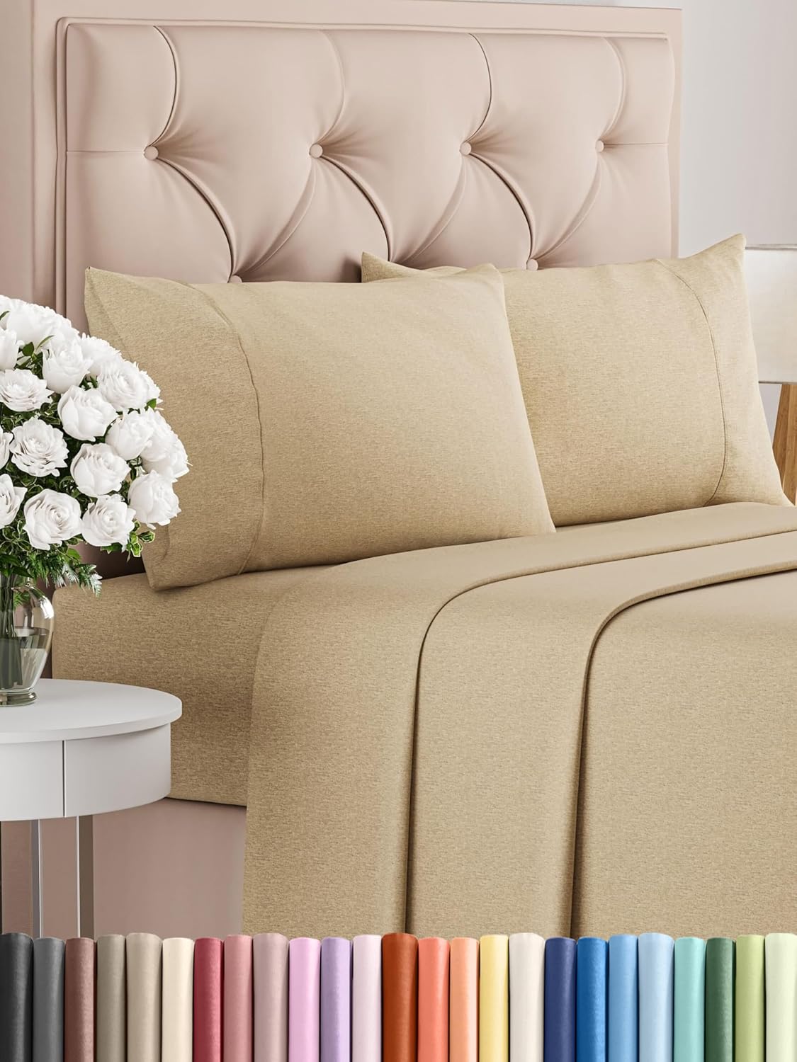 King 6 Piece Sheet Set - Cooling and Breathable Bed Sheets - Hotel Luxury Bed Sheets for Women, Men, Kids & Teens - Bedding with Deep Pockets & Easy Fit - Soft and Wrinkle Free - King Dark Grey Sheets - Image 16