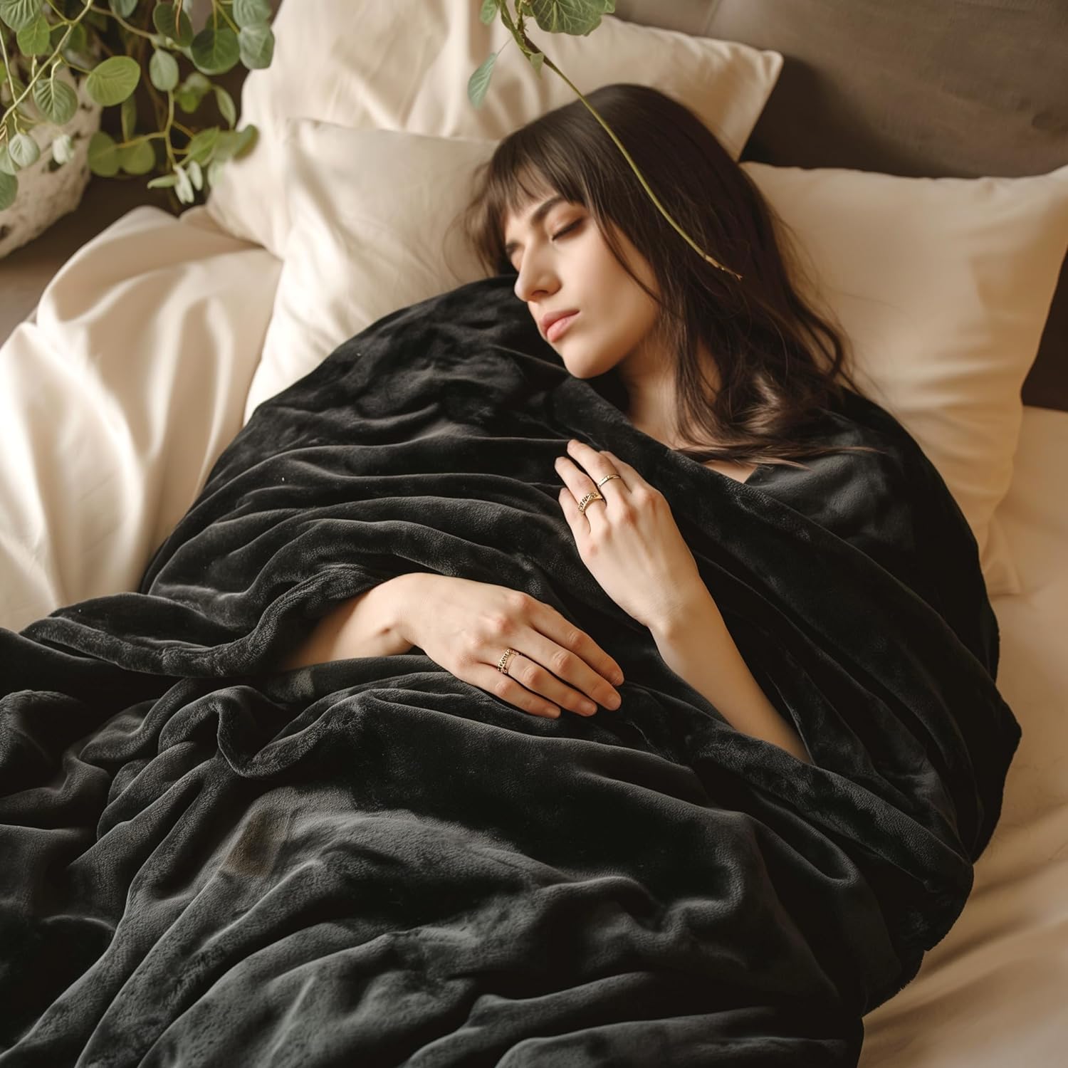 Bedsure GentleSoft Fleece Bed Blankets Queen Size Grey - Soft Lightweight Fuzzy Cozy Luxury Fall Blanket Microfiber, Room Home Decor Christmas Decorations Gifts for Women and Men, 90x90 inches - Image 10