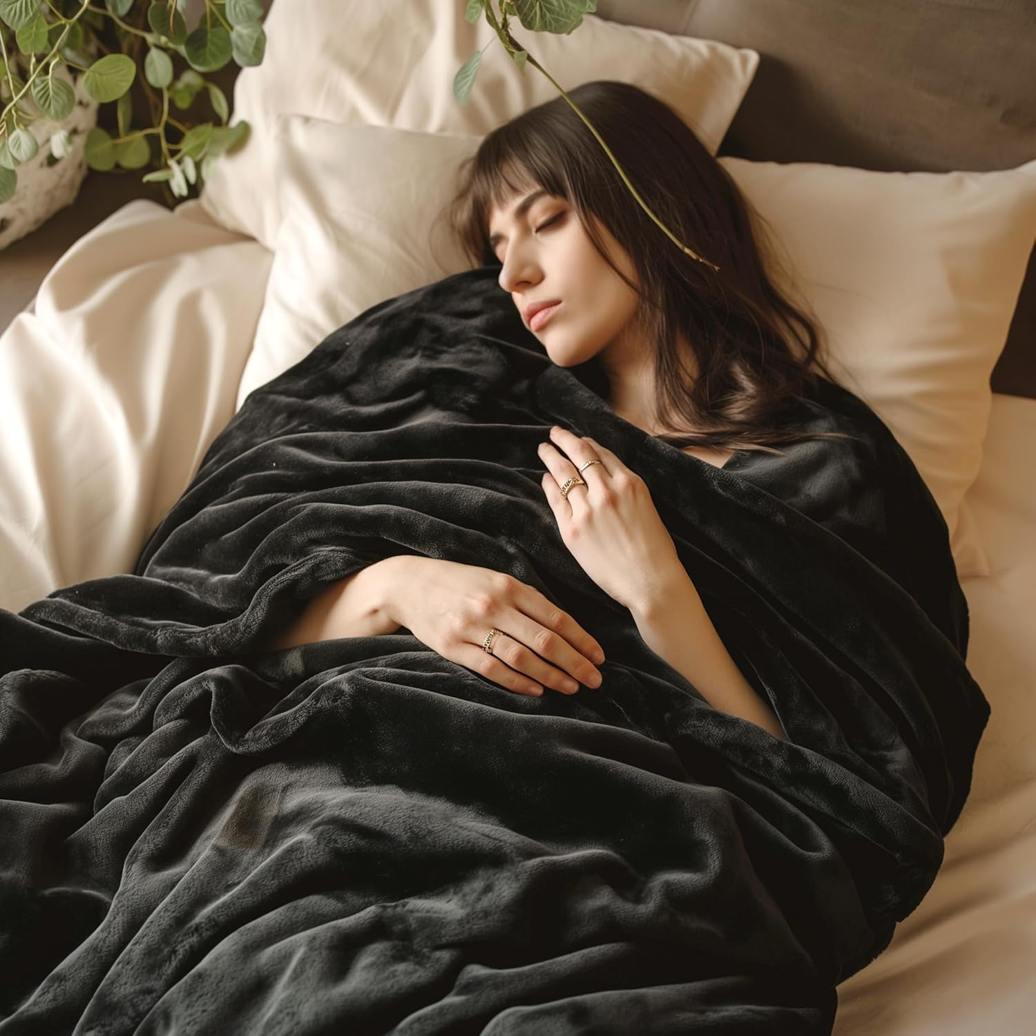 Bedsure GentleSoft Fleece Bed Blankets Queen Size Grey - Soft Lightweight Fuzzy Cozy Luxury Fall Blanket Microfiber, Room Home Decor Christmas Decorations Gifts for Women and Men, 90x90 inches - Image 11