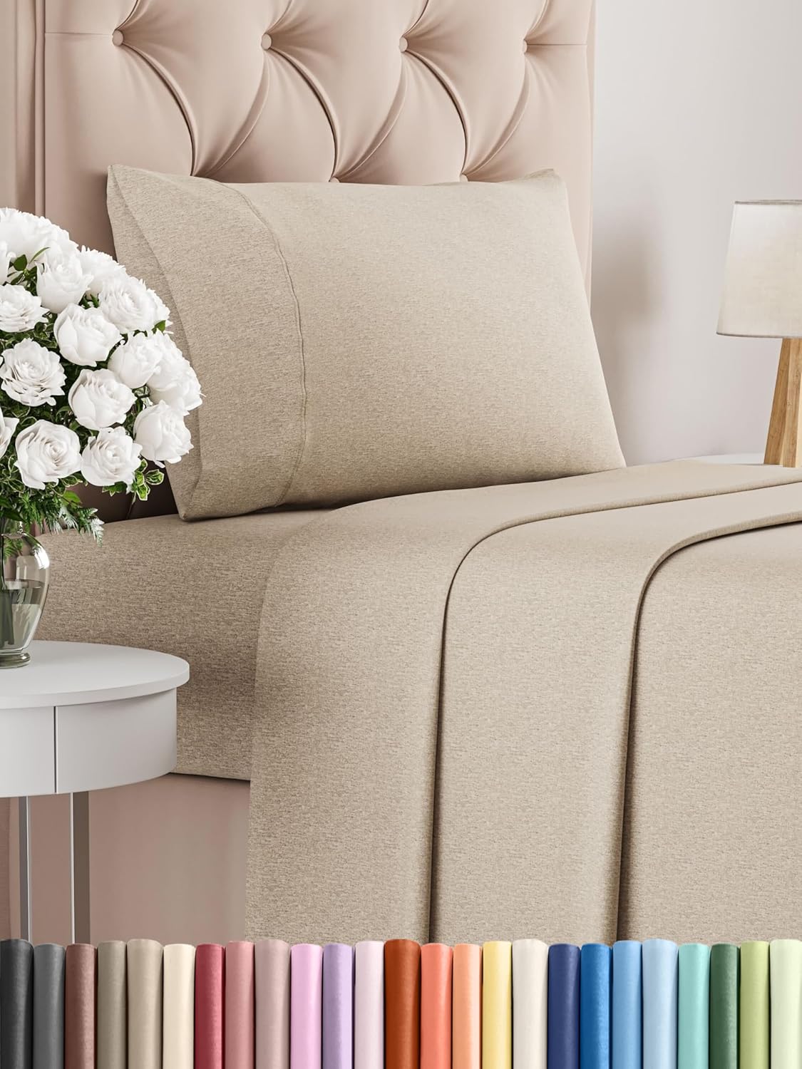 Queen Size 4 Piece Sheet Set - Comfy Breathable & Cooling Bed Sheets Set - Hotel Luxury Bedding for Women, Men, Kids, Teens, Boys & Girls - Deep Pockets, Soft and Wrinkle Free - Oeko-Tex - Sage Green - Image 18