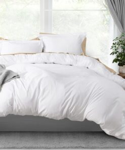 Utopia Bedding Duvet Cover King Size - 3 Piece with Zipper Closure - 1 Comforter Cover 104X90 Inches & 2 Pillow Shams 20X36 Inches (White) Comforter Not Included