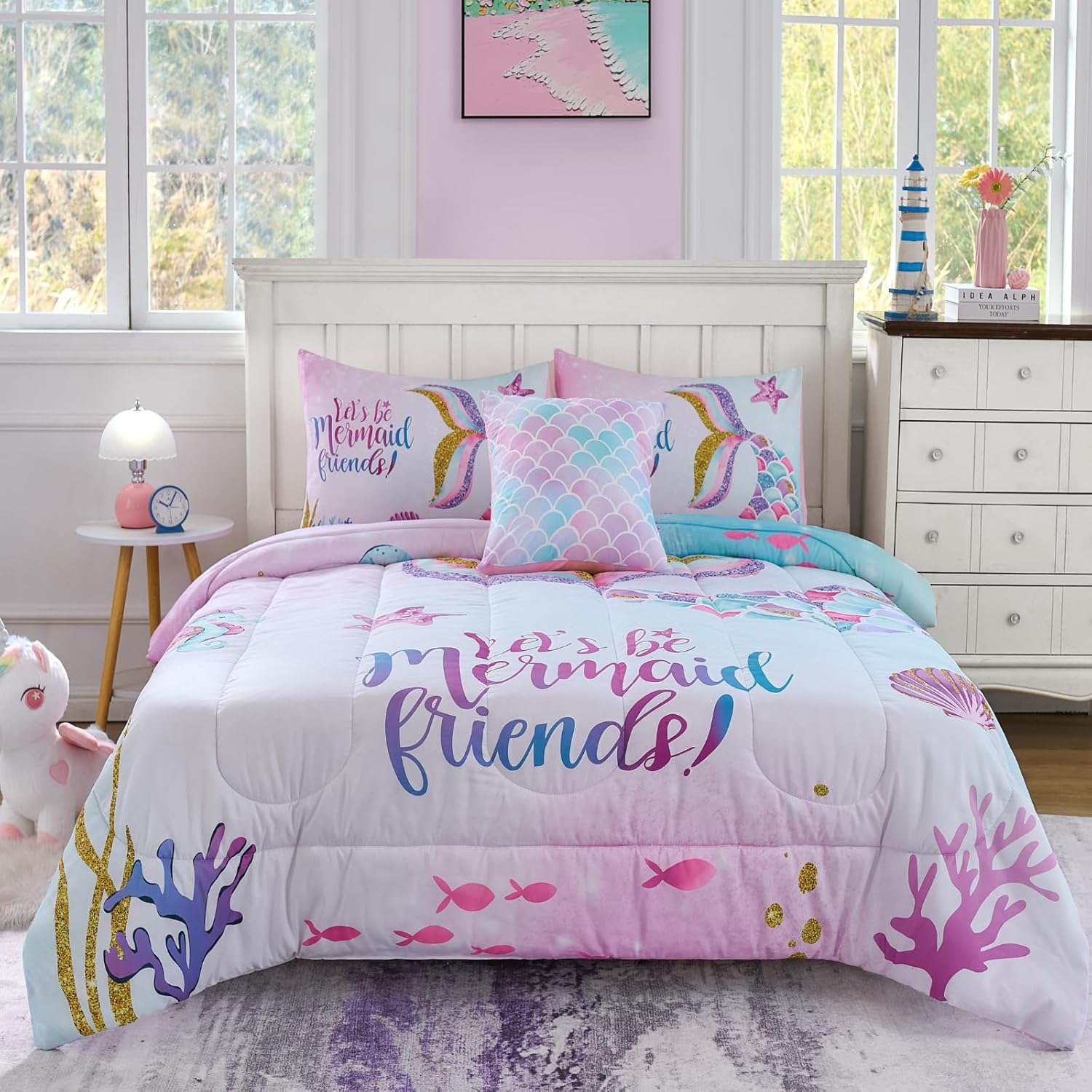 Cokouchyi Twin Size Comforter Set for Boys, 4-Piece Bed in a Bag, 3D Construction Bedding Comforter Sheet Set, Ultra Soft and Fluffy, Cartoon Truck Cars - Image 11