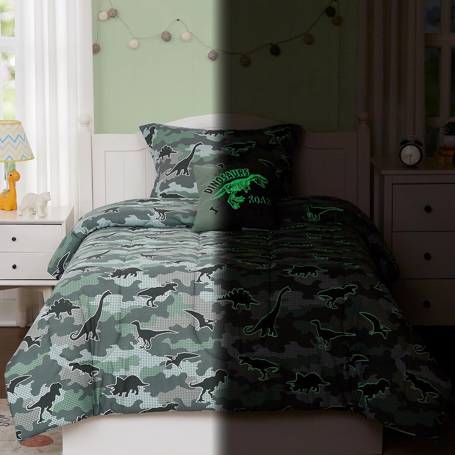 Kids Comforter Set Twin Size for Boys, Glow in The Dark Gamer Bedding Set 1 Comforter, 1 Decor Pillow, 1 Pillow Sham, Twin XL Comforter Set Dorm Bedding - Image 11