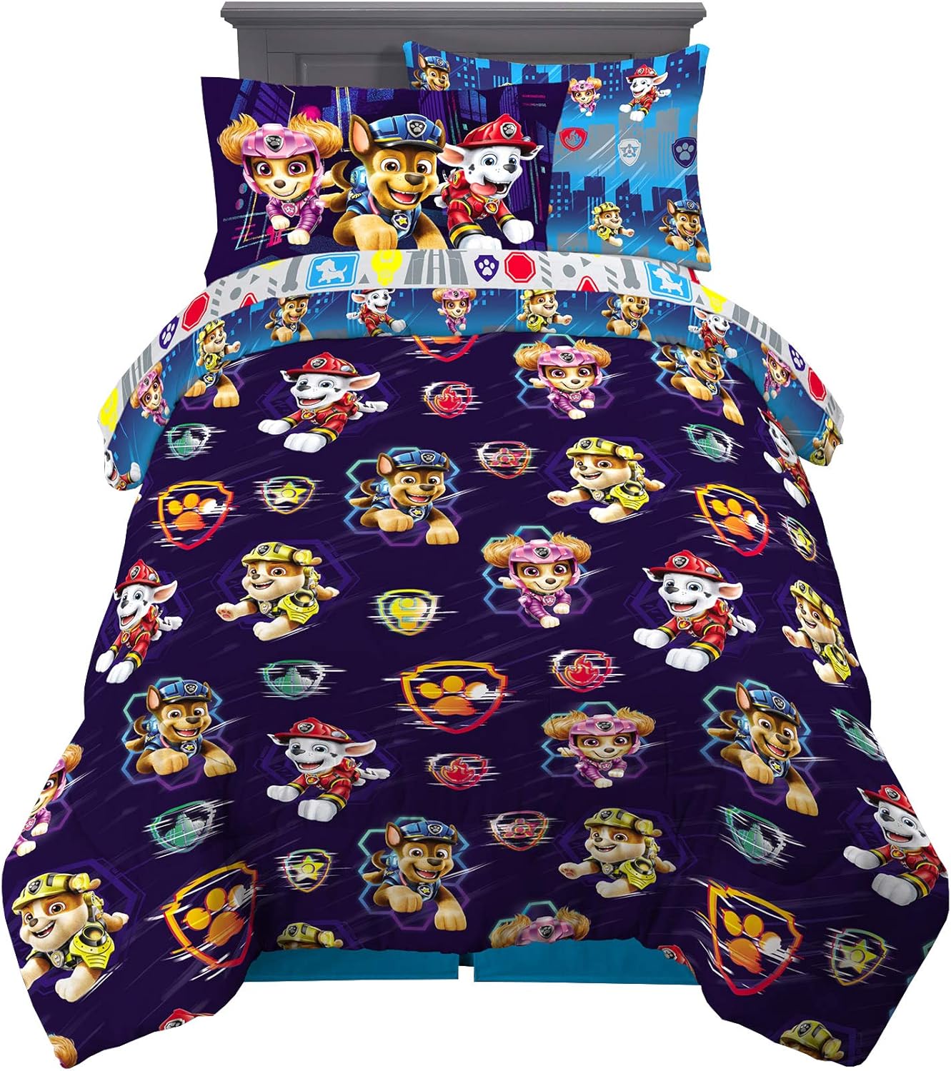 Paw Patrol Kids Bedding Super Soft Comforter and Sheet Set with Sham, 5 Piece Twin Size, (100% Officially Licensed Nickelodeon Product) By Franco - Image 33