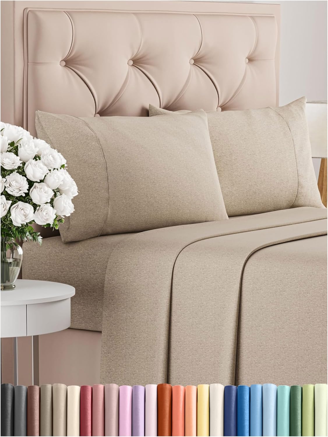 King 6 Piece Sheet Set - Cooling and Breathable Bed Sheets - Hotel Luxury Bed Sheets for Women, Men, Kids & Teens - Bedding with Deep Pockets & Easy Fit - Soft and Wrinkle Free - King Dark Grey Sheets - Image 46