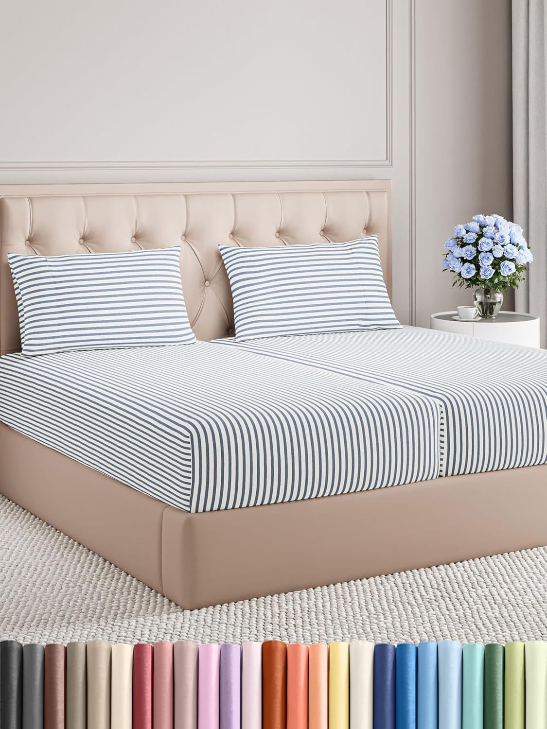 Queen Size 4 Piece Sheet Set - Comfy Breathable & Cooling Bed Sheets Set - Hotel Luxury Bedding for Women, Men, Kids, Teens, Boys & Girls - Deep Pockets, Soft and Wrinkle Free - Oeko-Tex - Sage Green - Image 144