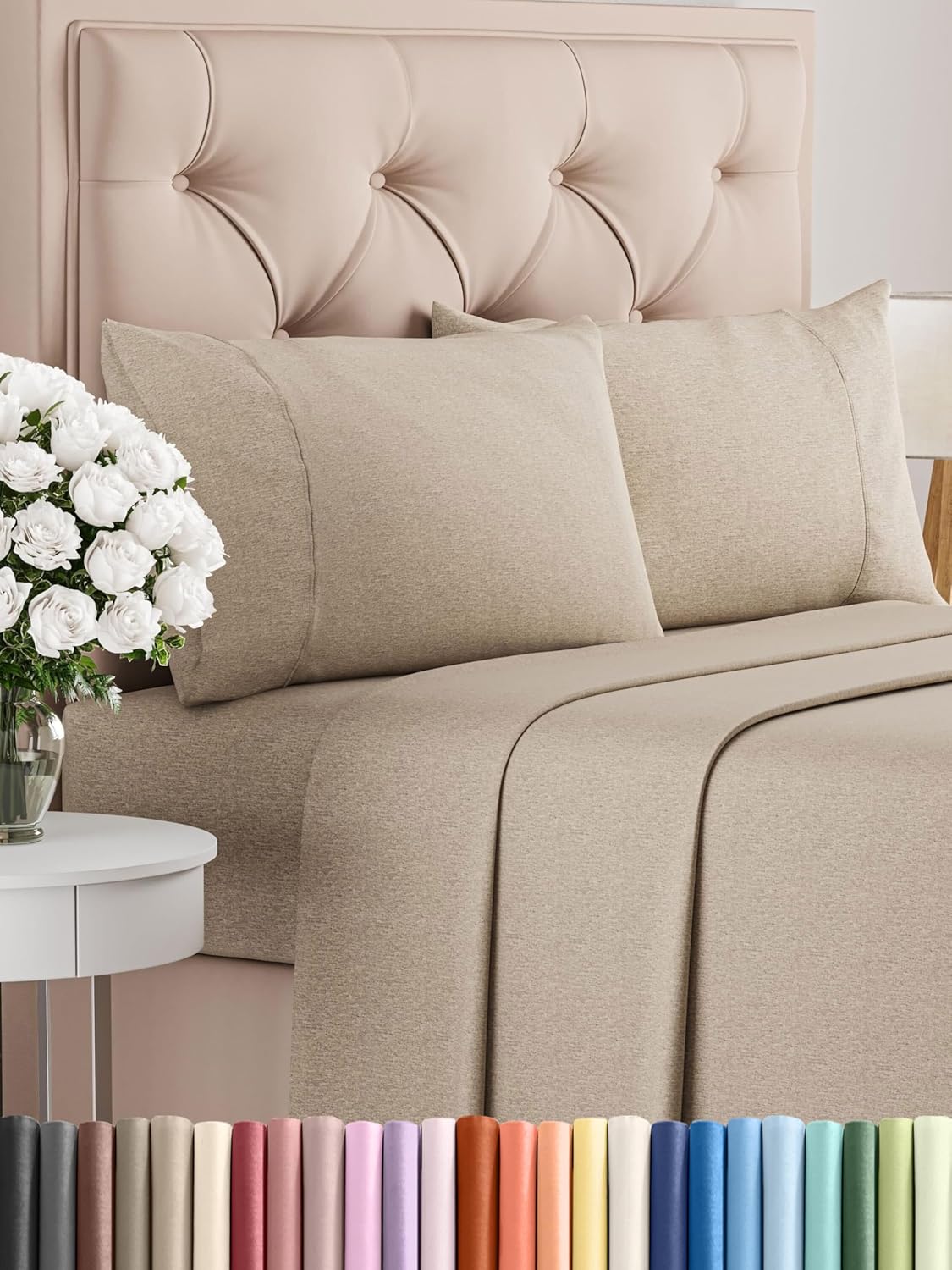 Queen Size 4 Piece Sheet Set - Comfy Breathable & Cooling Bed Sheets Set - Hotel Luxury Bedding for Women, Men, Kids, Teens, Boys & Girls - Deep Pockets, Soft and Wrinkle Free - Oeko-Tex - Sage Green - Image 66