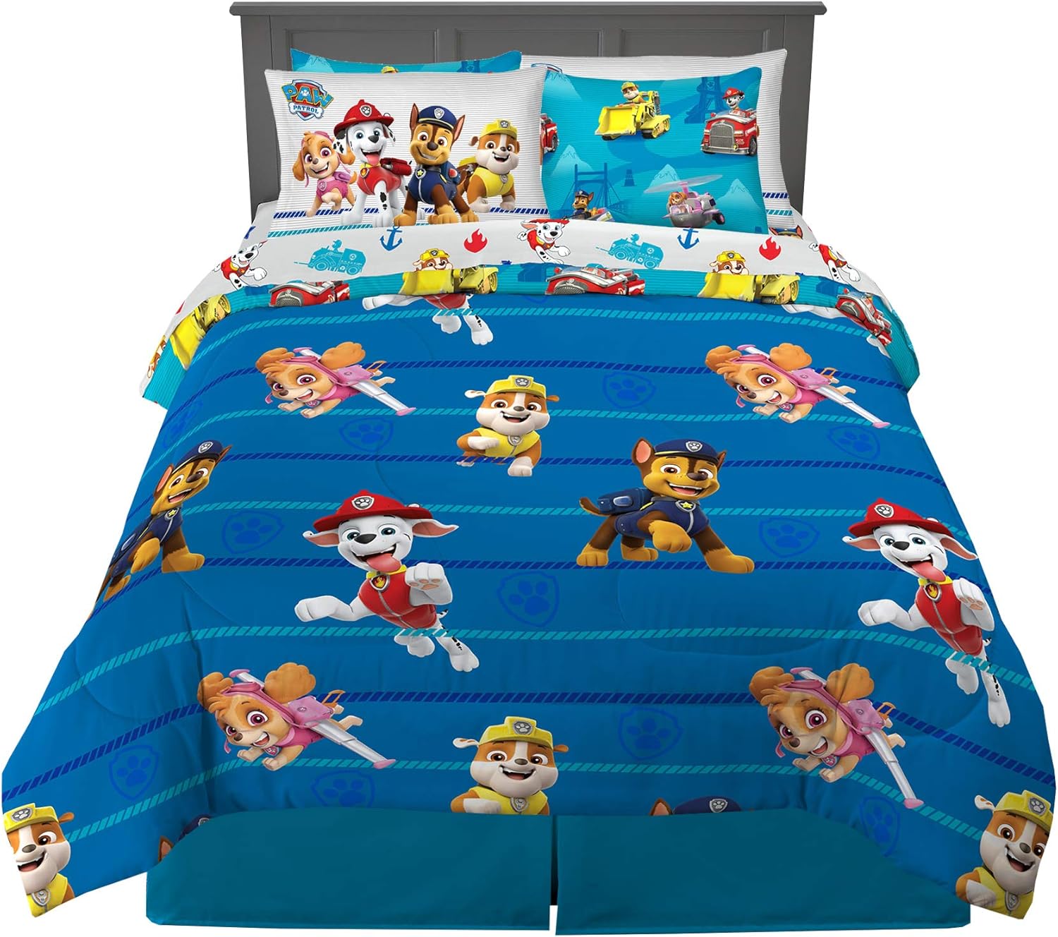 Paw Patrol Kids Bedding Super Soft Comforter and Sheet Set with Sham, 5 Piece Twin Size, (100% Officially Licensed Nickelodeon Product) By Franco - Image 74