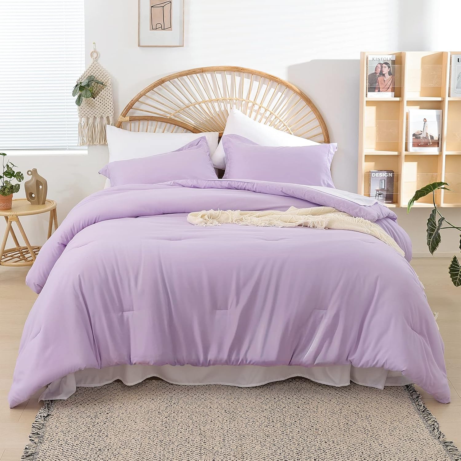 weigelia King Size Comforter Set 7 Pieces Oatmeal Comforter Set King Bed in a Bag Soft Fluffy Bedding Comforter with Sheets, Pillow Shams and Pillowcases for All Season - Image 22