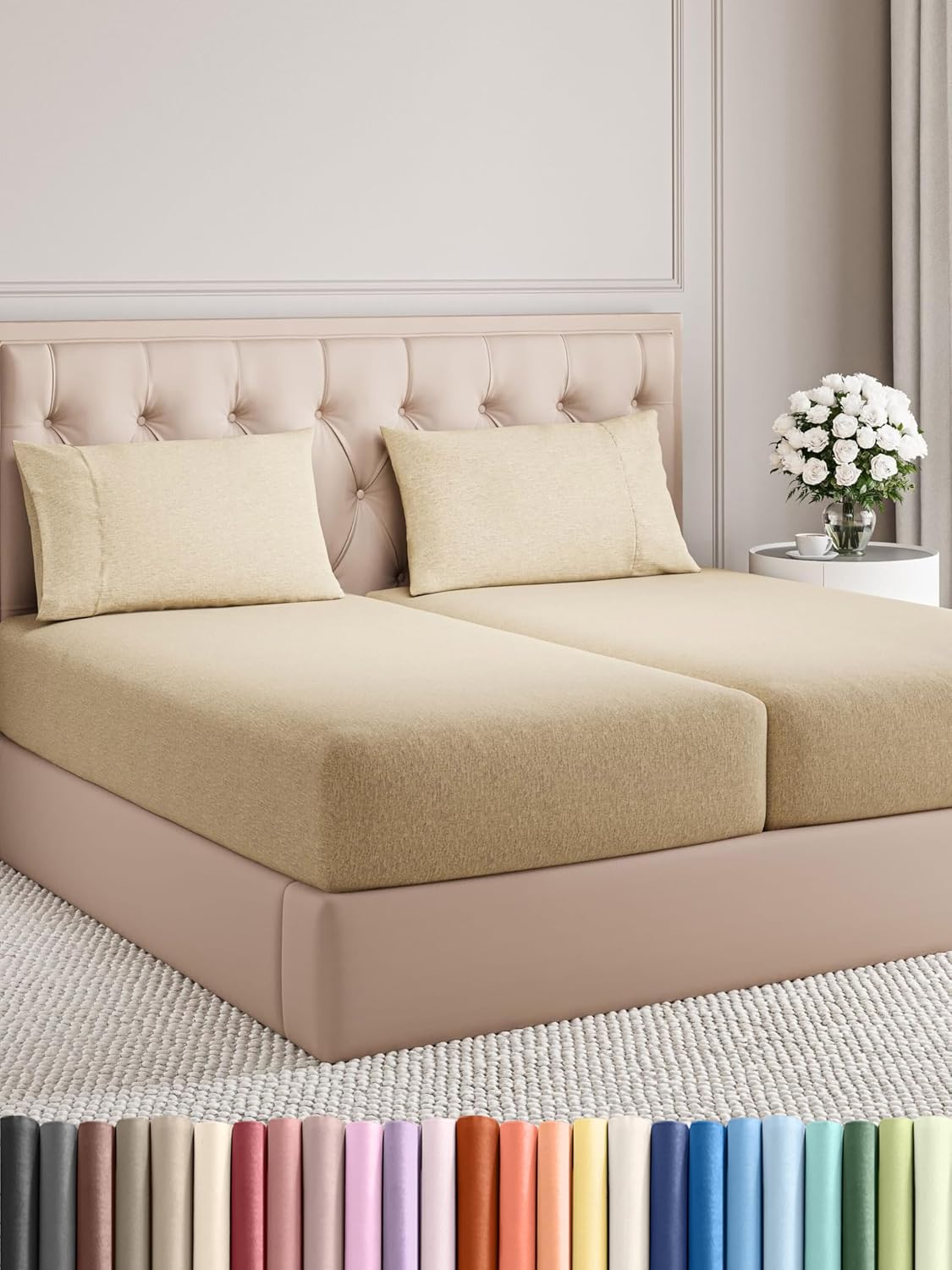 Queen Size 4 Piece Sheet Set - Comfy Breathable & Cooling Bed Sheets Set - Hotel Luxury Bedding for Women, Men, Kids, Teens, Boys & Girls - Deep Pockets, Soft and Wrinkle Free - Oeko-Tex - Sage Green - Image 116