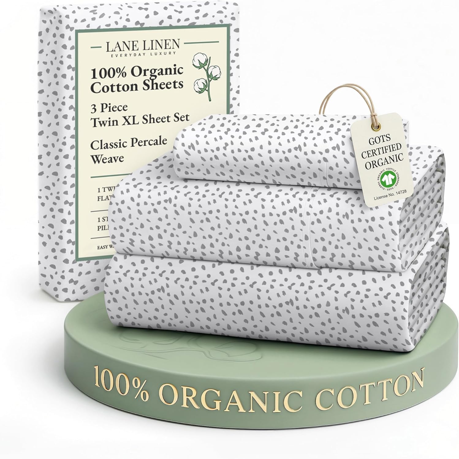 LANE LINEN 100% Organic Cotton King Size Sheets Set, Soft & Comfy All Season Breathable Sheets King Size, Percale Weave Fully Elasticized Eco Friendly Naturally Cooling King White Bed Sheets - Image 56