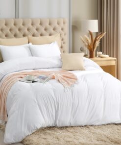 Utopia Bedding Duvet Cover Set with Pillowcases - 3 Pieces Bedding Duvet Cover with Zipper Closure - 1 Duvet Cover with 2 Pillowcases - Soft Brushed Microfiber (Queen, White)