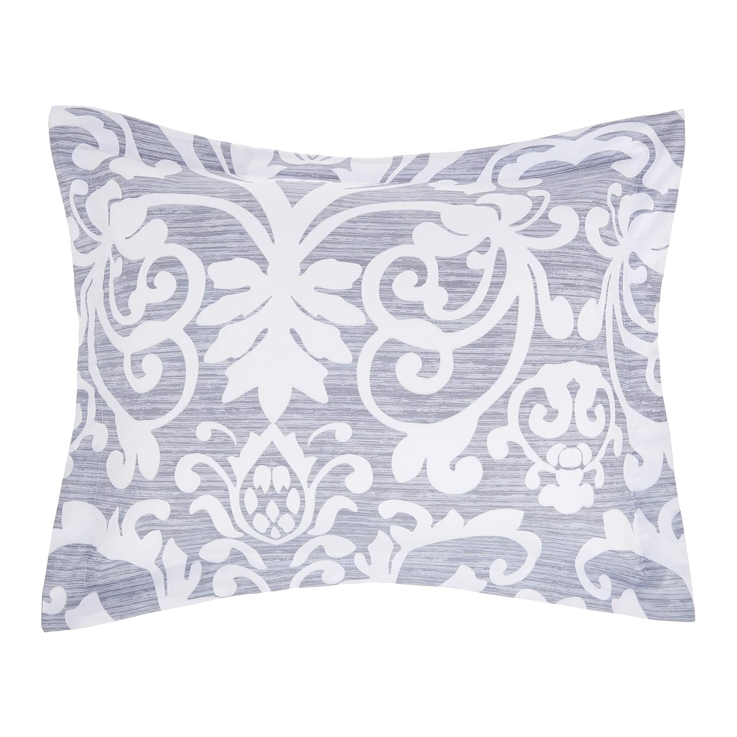 Amazon Basics King Size Comforter Sets, Ultra-Soft Lightweight Microfiber Reversible 3-Piece Bedding, Gray Medallion - Image 3